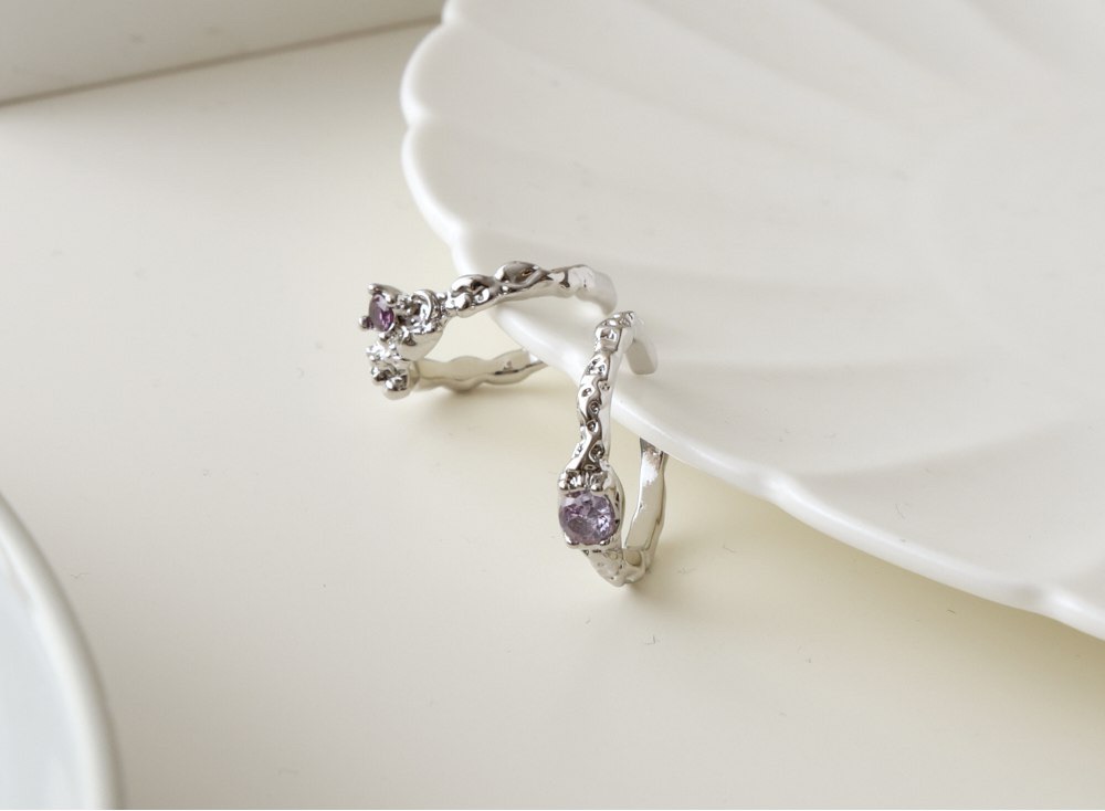 Violet Glow｜紫光微鑲戒 2入1組