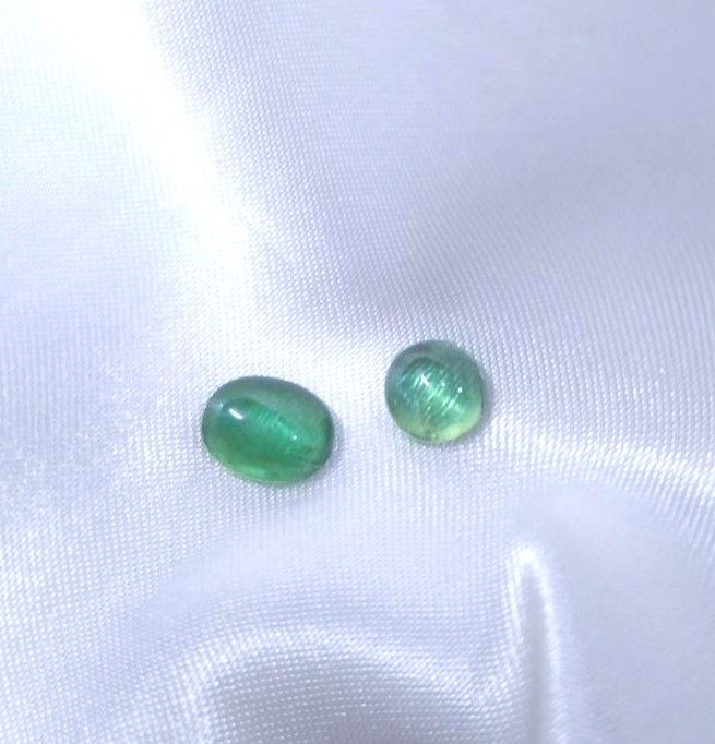 綠色藍晶石 戒面 裸石 包邊 鑲嵌 水晶 礦石 編織 纏繞