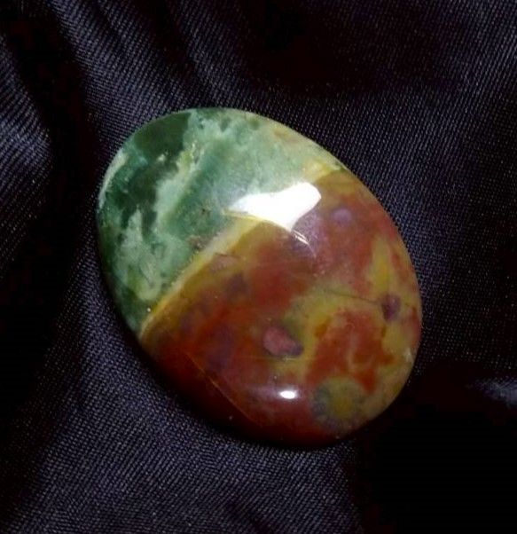 海洋碧玉 戒面 裸石 包邊 鑲嵌 水晶 礦石 編織 纏繞