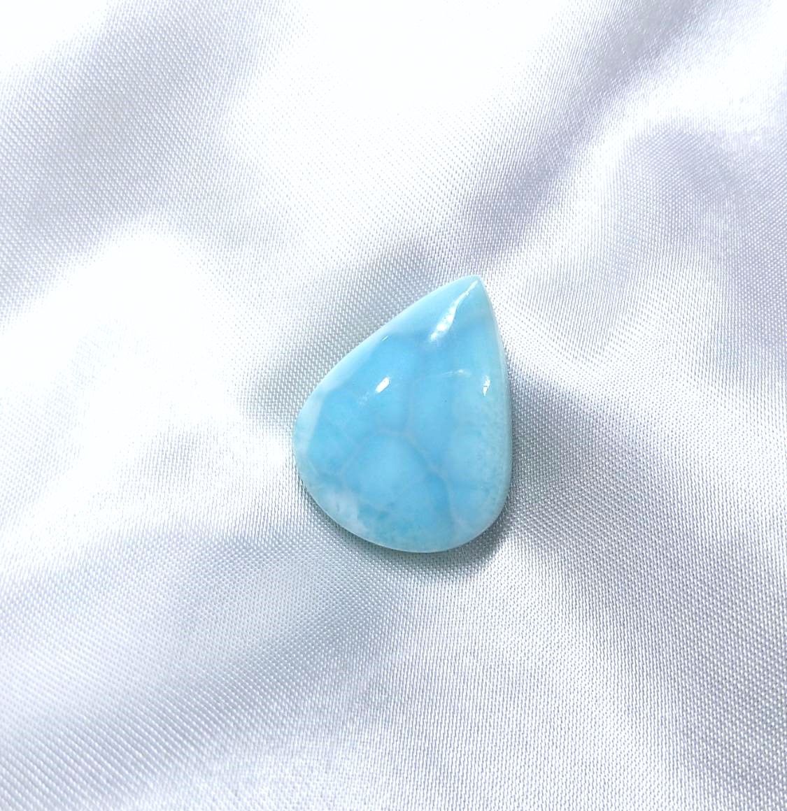 拉利瑪 海紋石 Larimar 戒面 裸石 包邊 鑲嵌 水晶 礦石