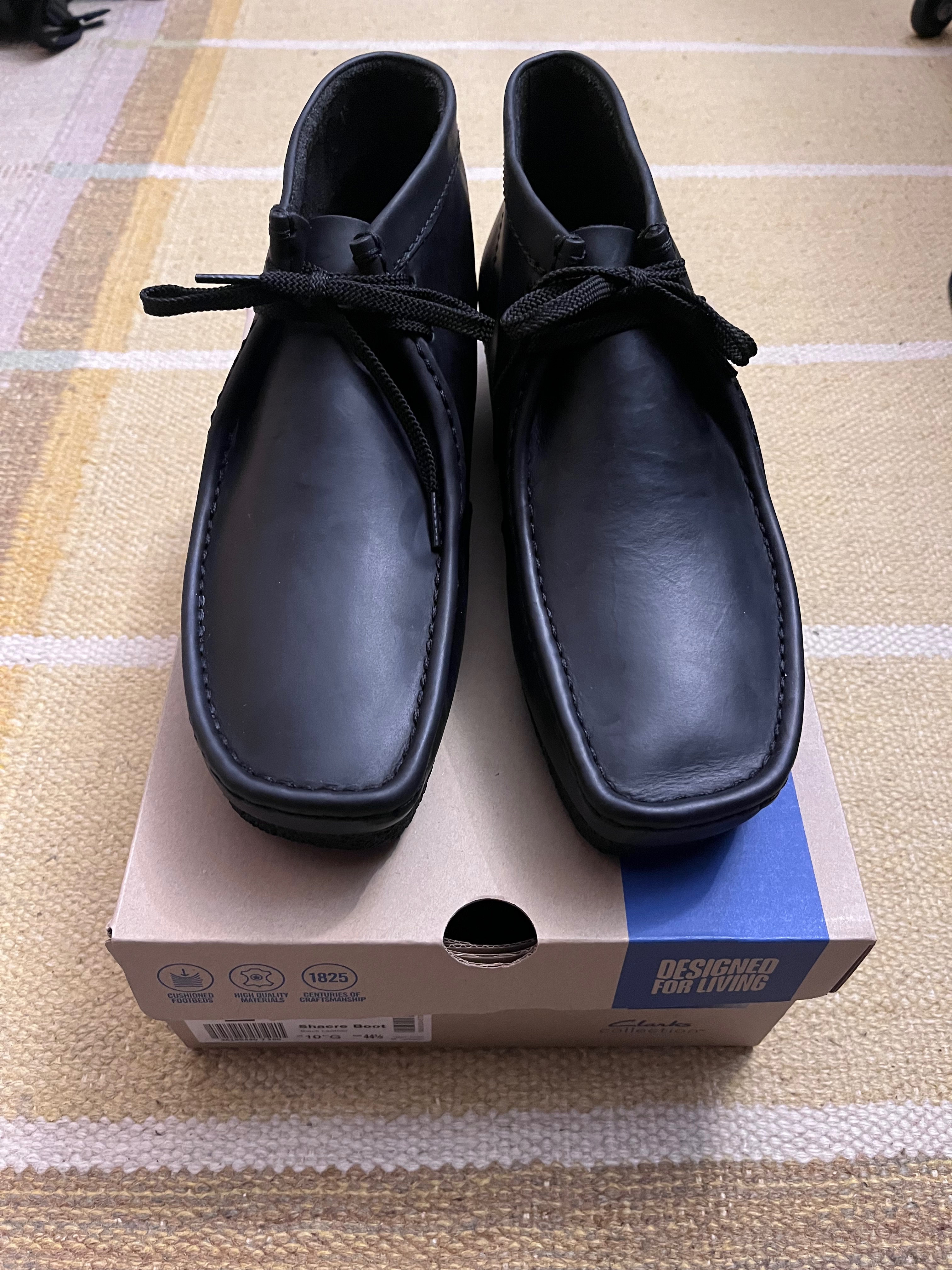 Clarks wallabee 黑色袋鼠鞋UK10
