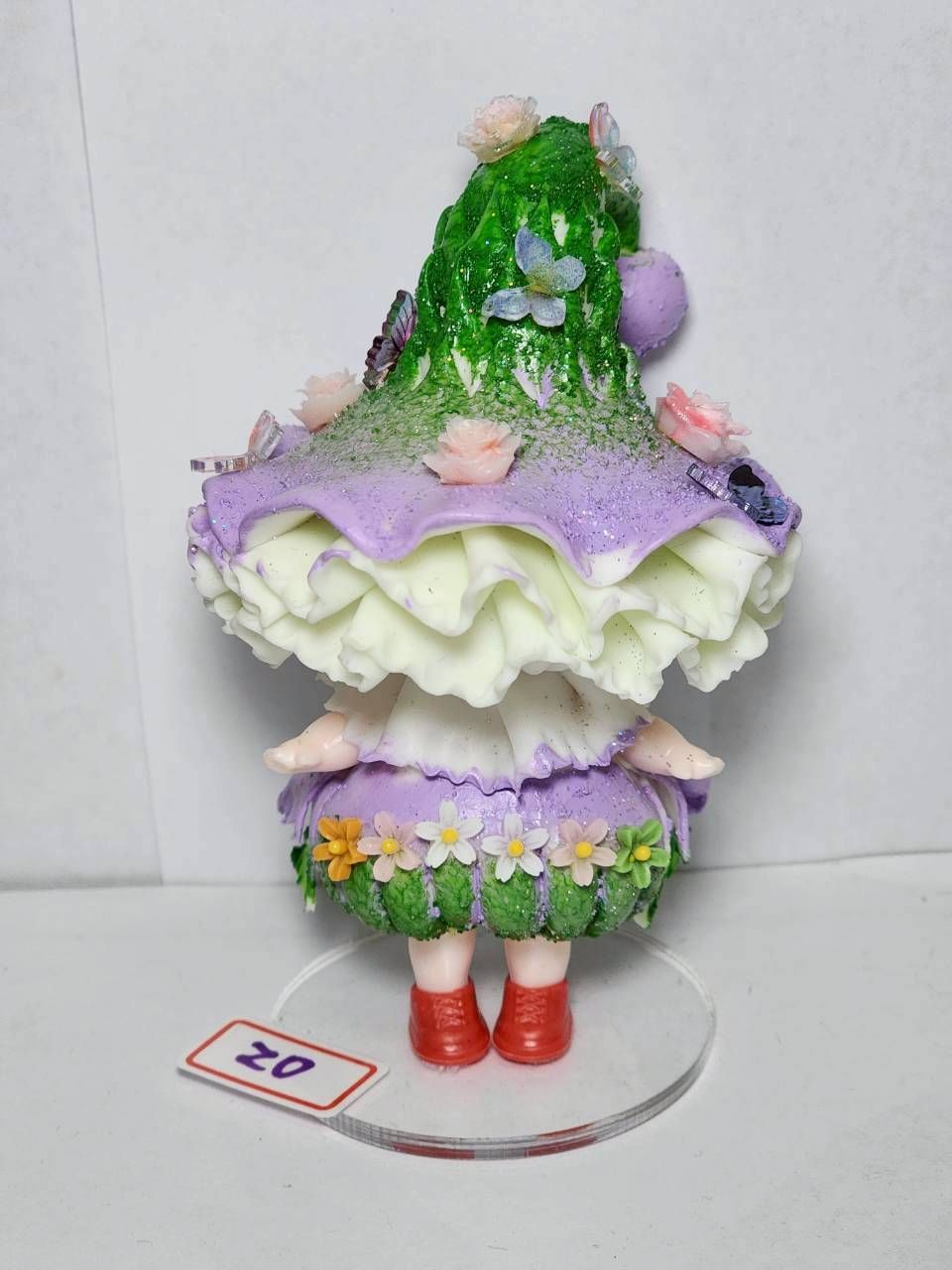 很哇賽手作-蘑菇精靈擺件-藍綠色系列