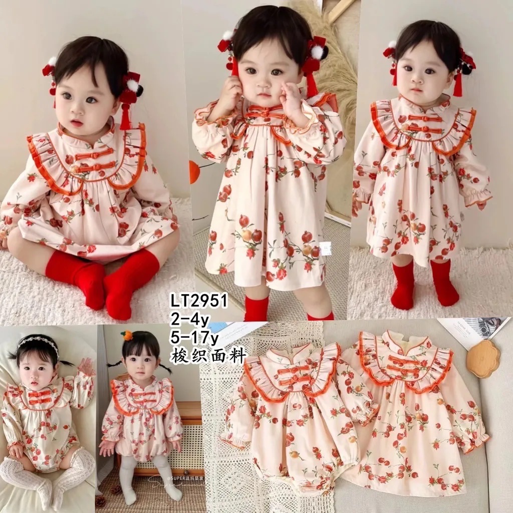 ✧ LT2951 韓系復古花卉包屁衣 ✧