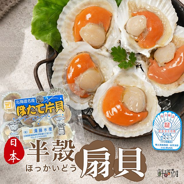 日本8/9半殼扇貝