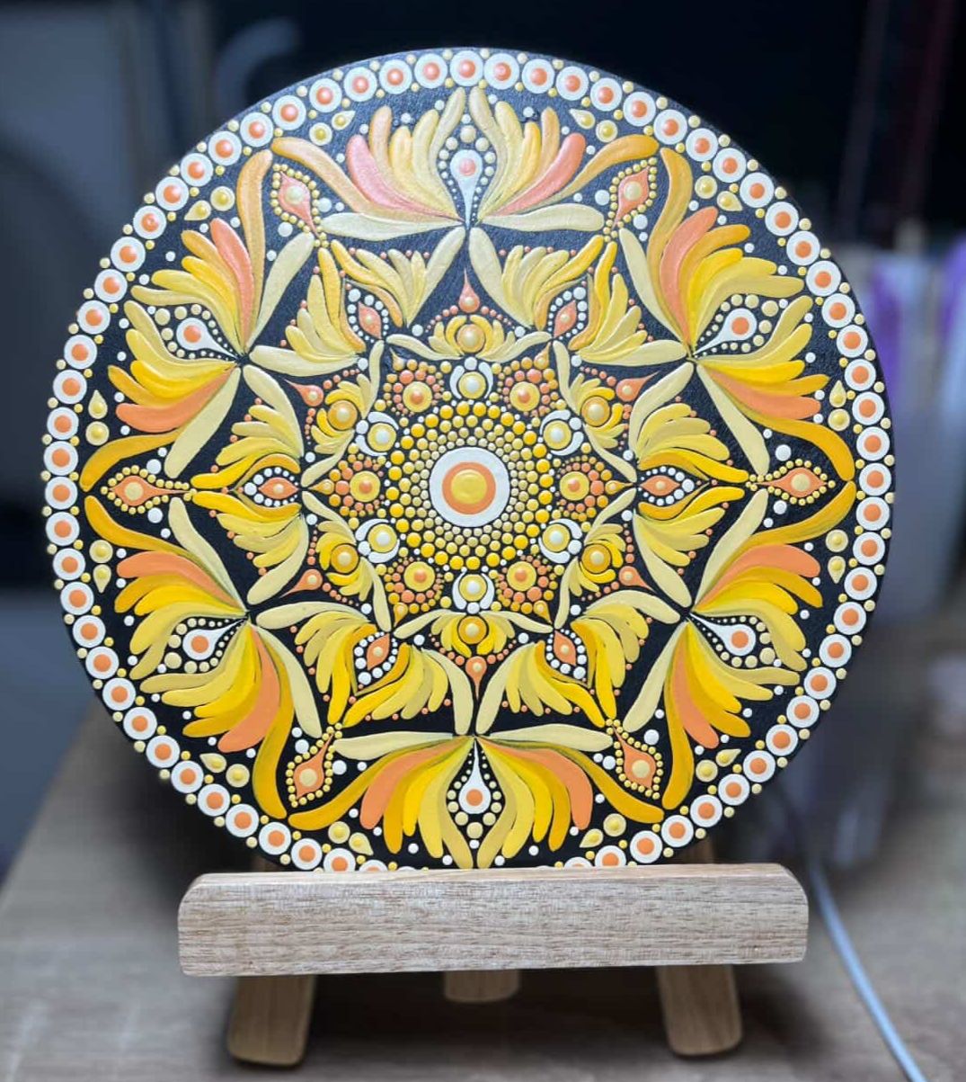 《金針花》- 20*20*0.3cm