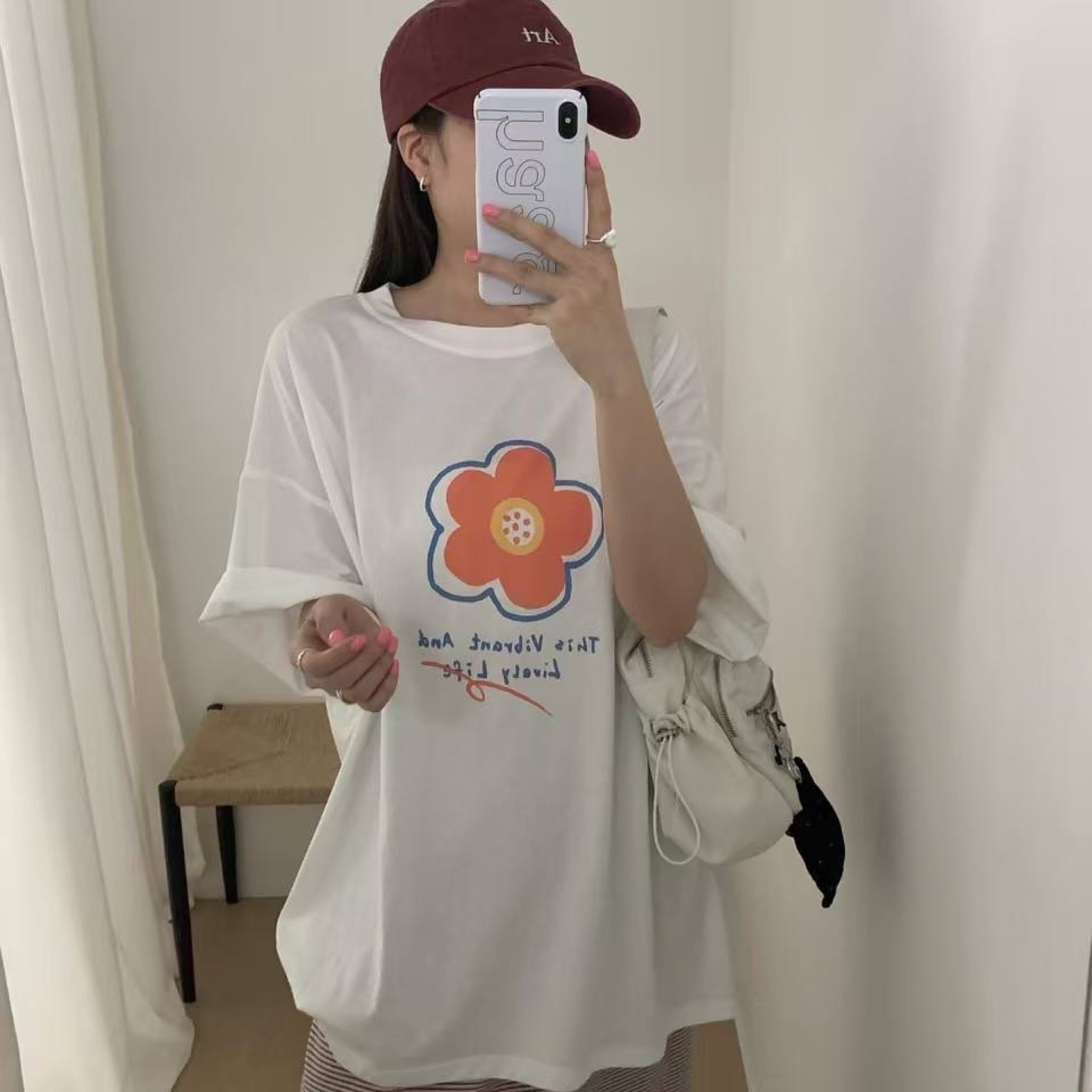 DDCT.預購/橘色花花大學T