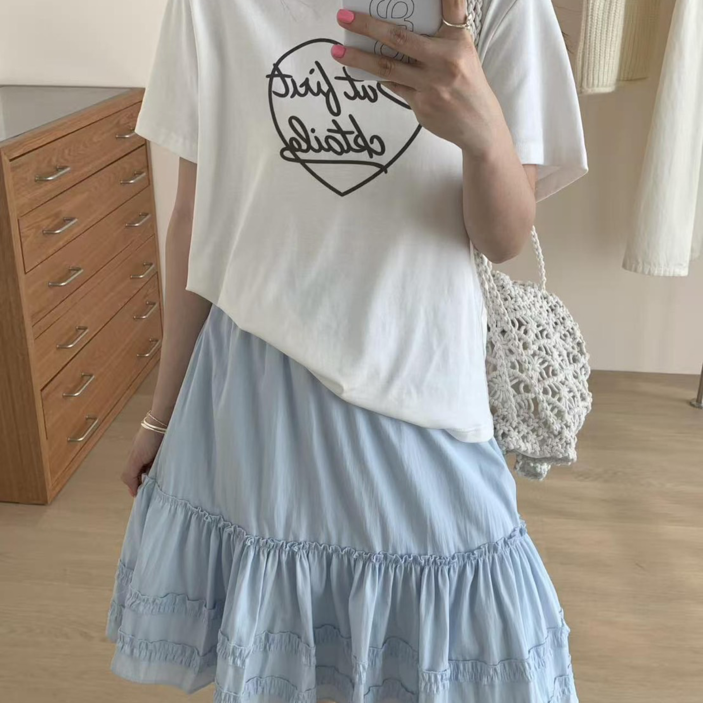 DDCT.預購/造型短版蛋糕半身裙