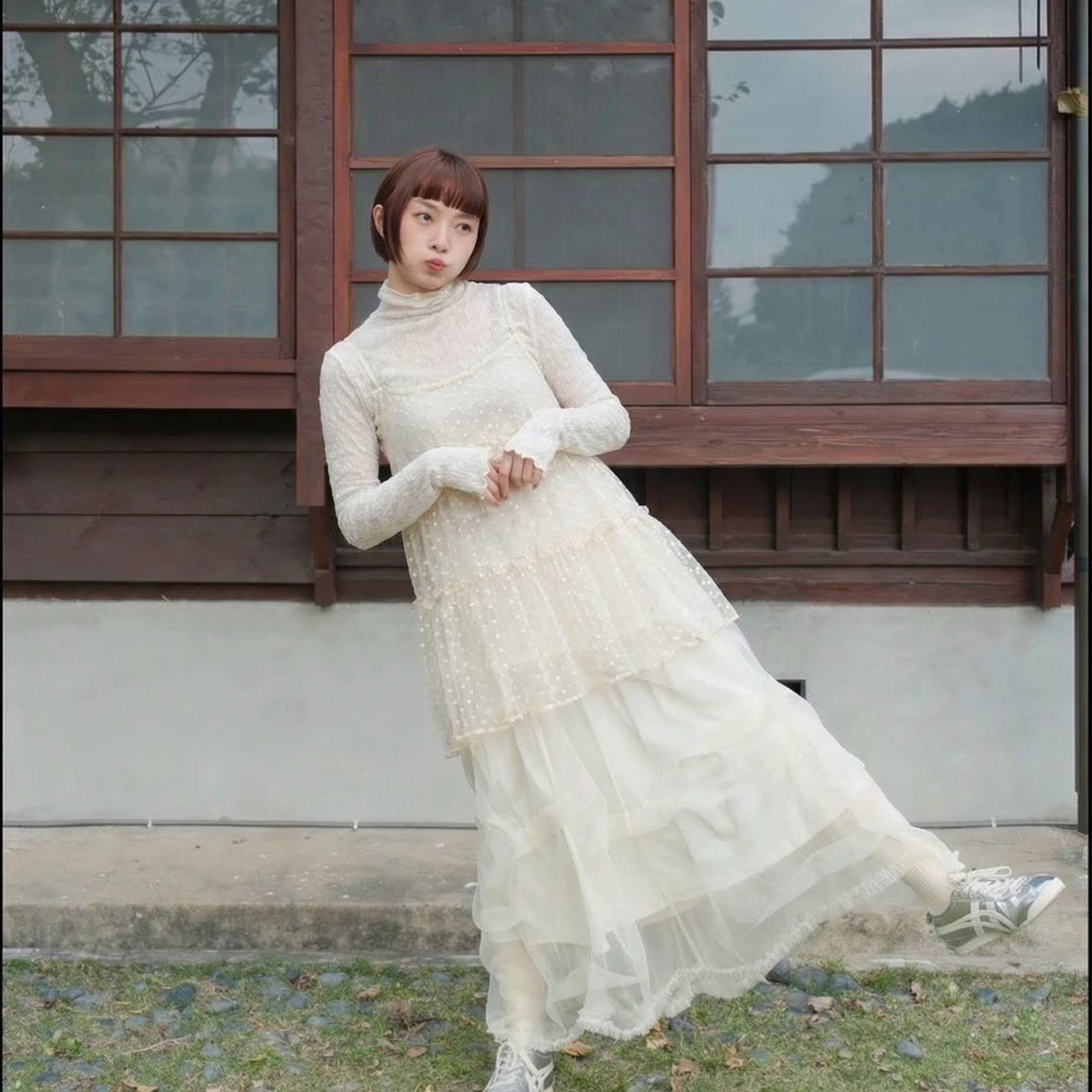 DDCT.預購/蕾絲蛋糕裙