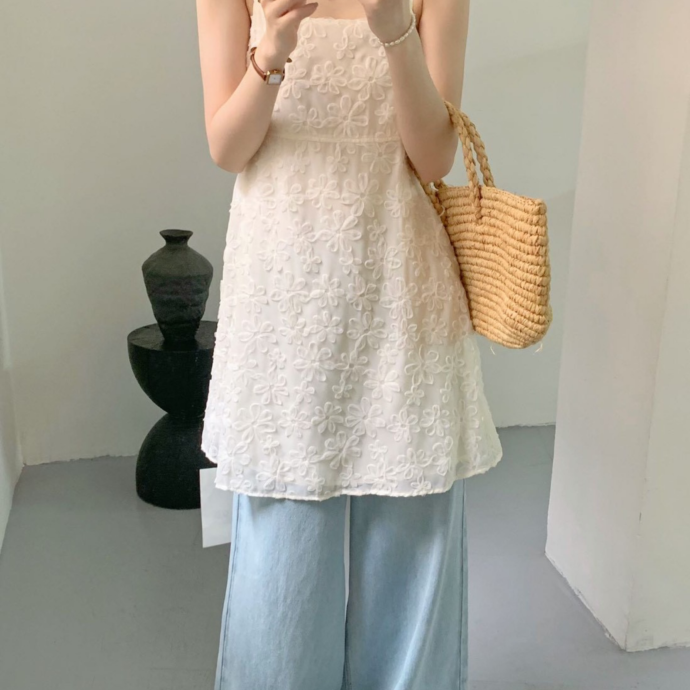 DDCT.預購/5-刺繡小花背心