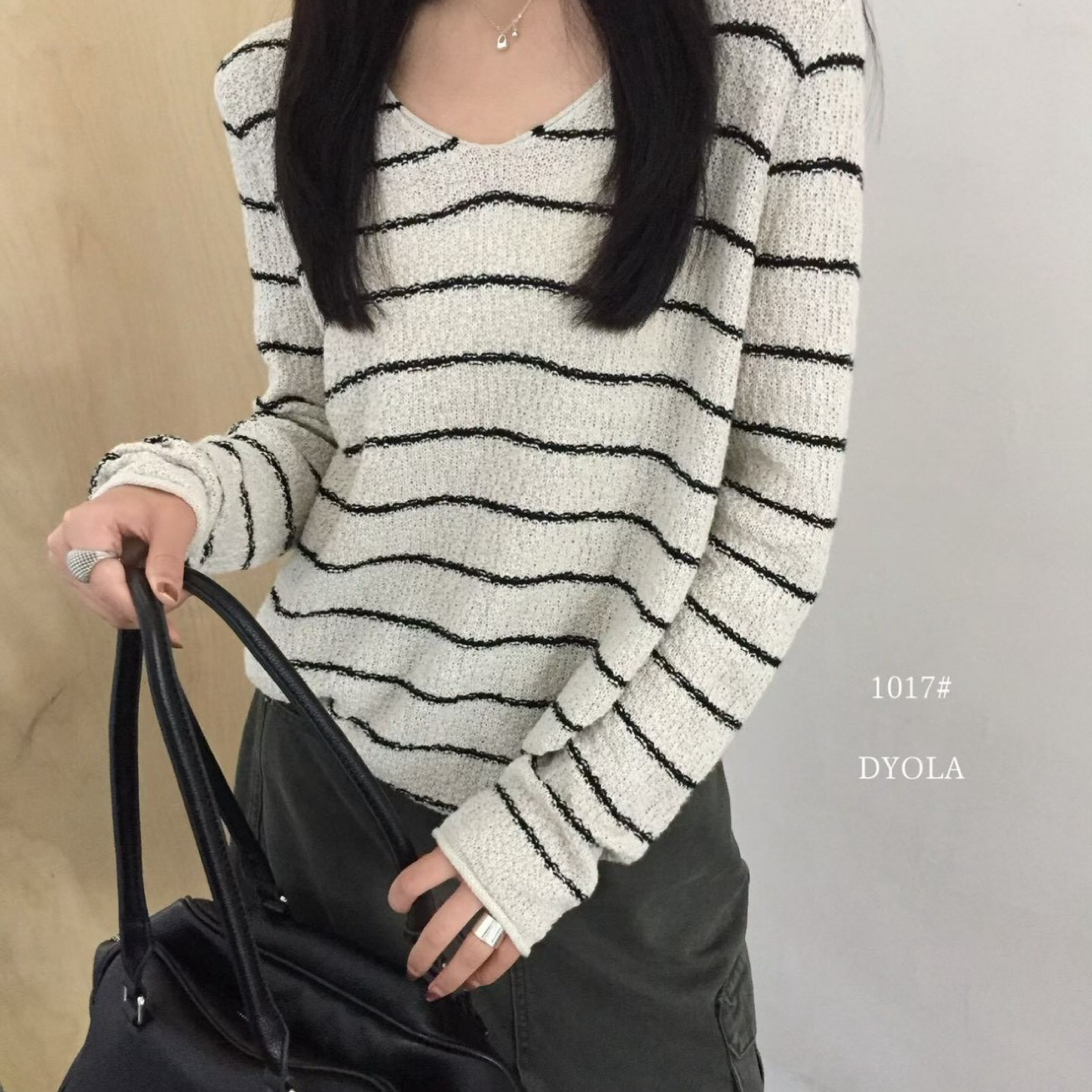 DDCT.預購/日常小姊姊高質感線條毛衣
