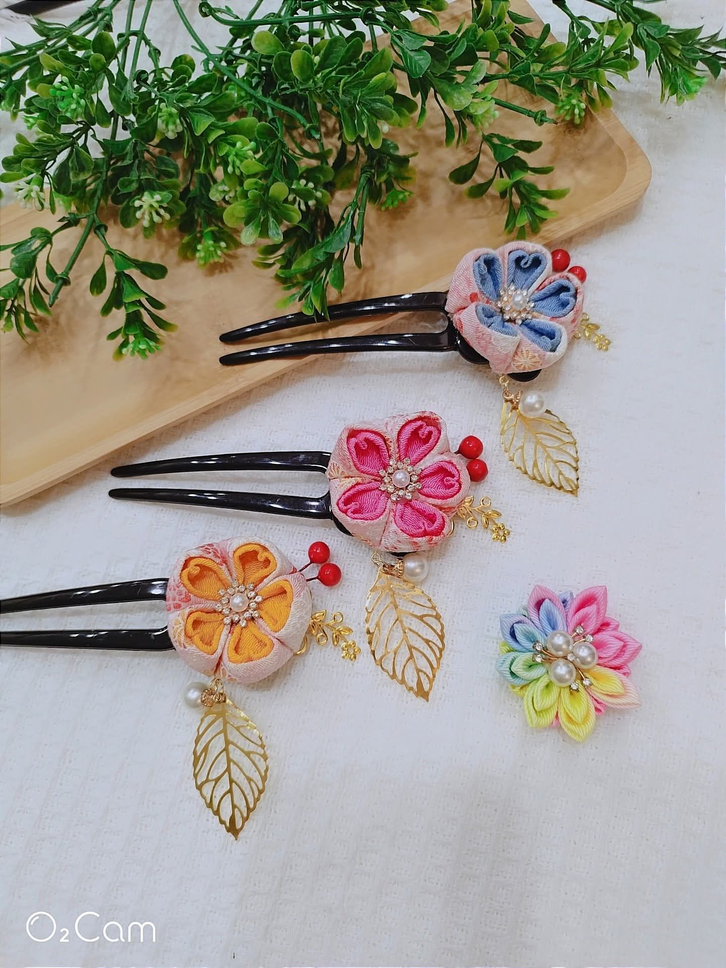 日式和風花髮簪