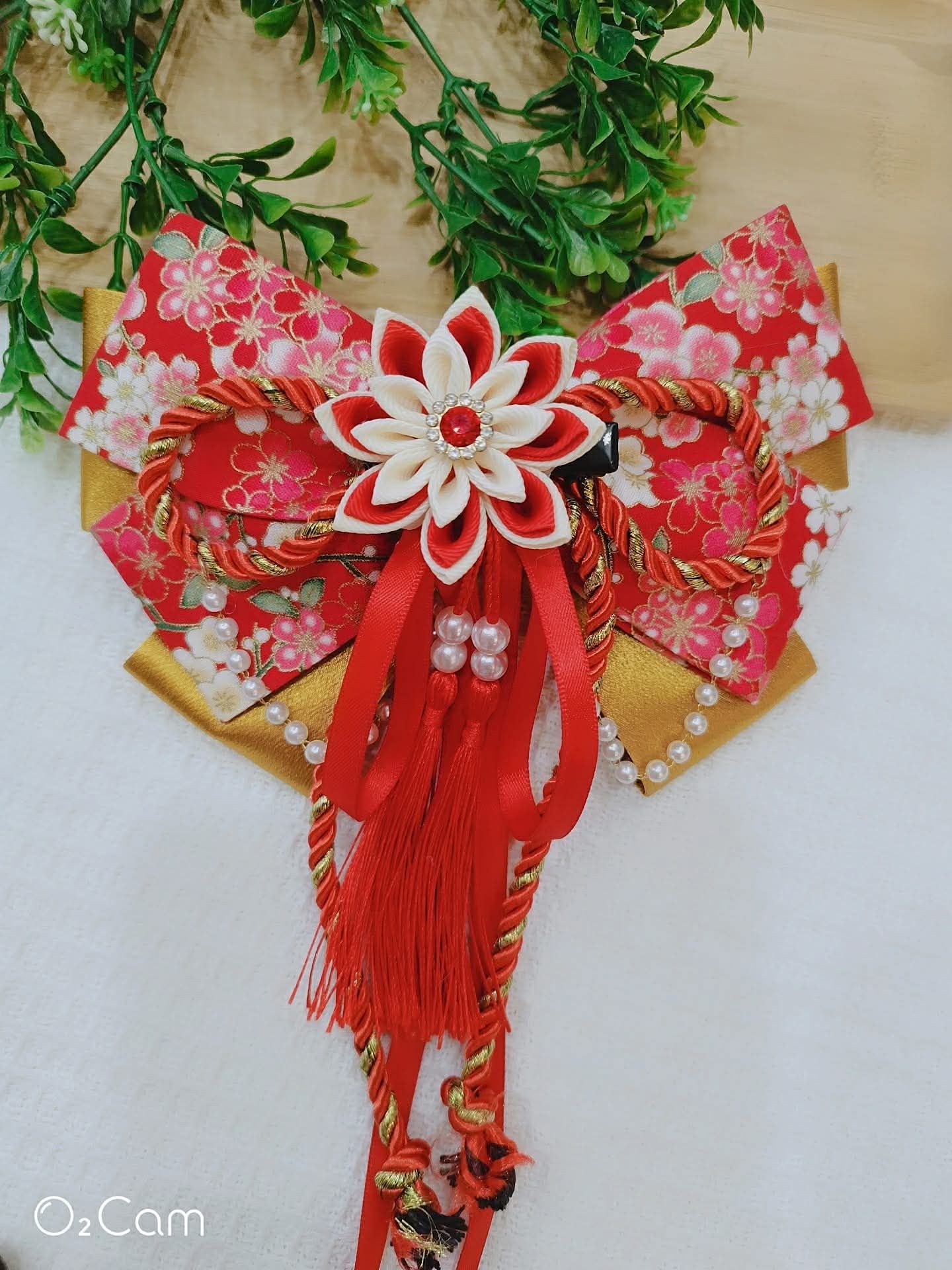 華麗和風大蝴蝶結髮夾