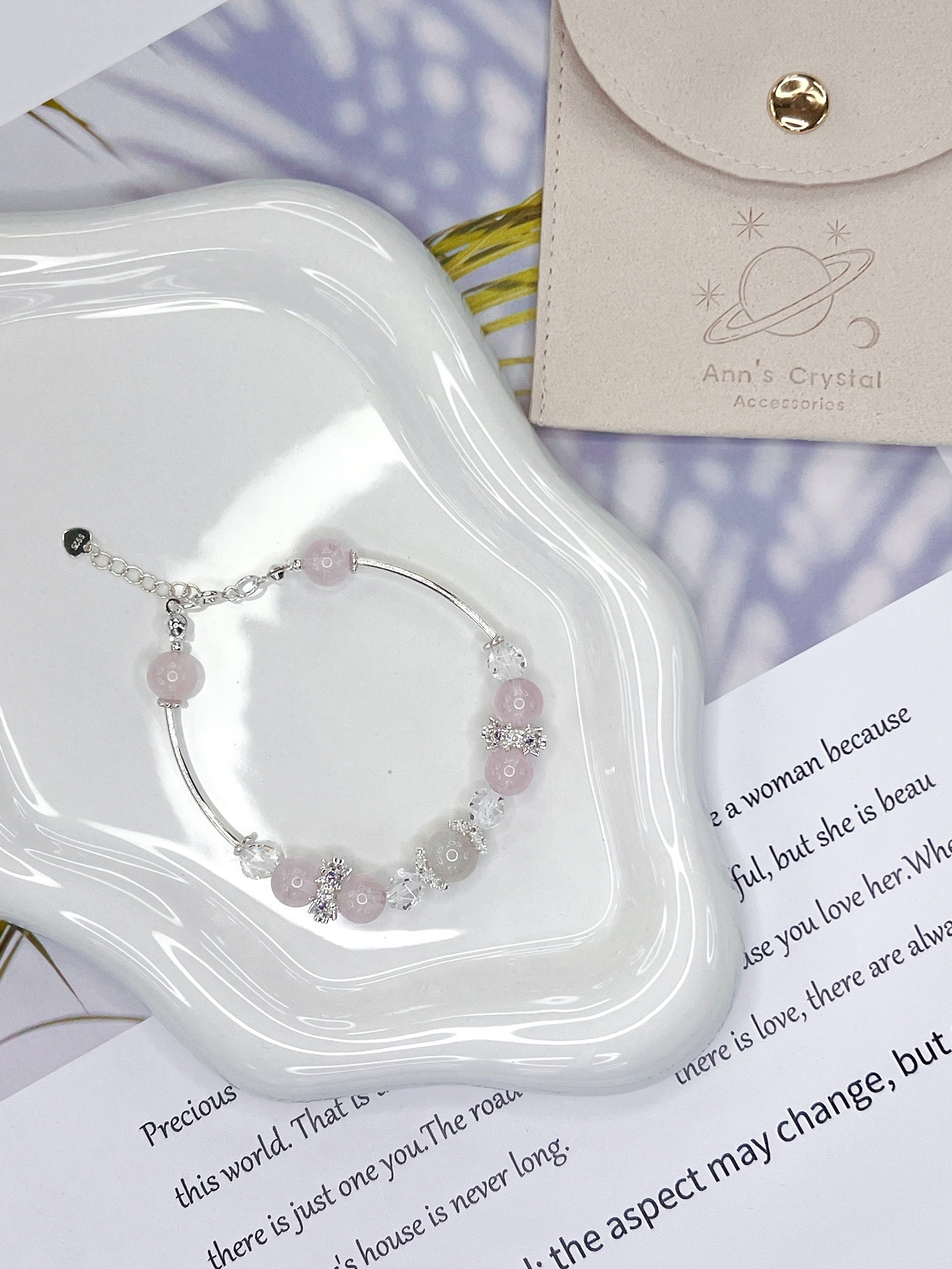 【Ann’s Crystal】粉晶小兔的戀愛_水晶手鍊_飾品編號 : A008