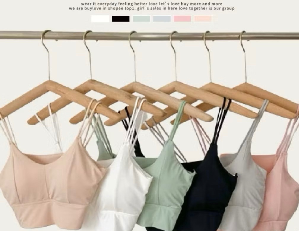 美胸雙肩小可愛背心  冰絲 涼感 多色 小可愛 美背 帶胸墊 【BE4471】