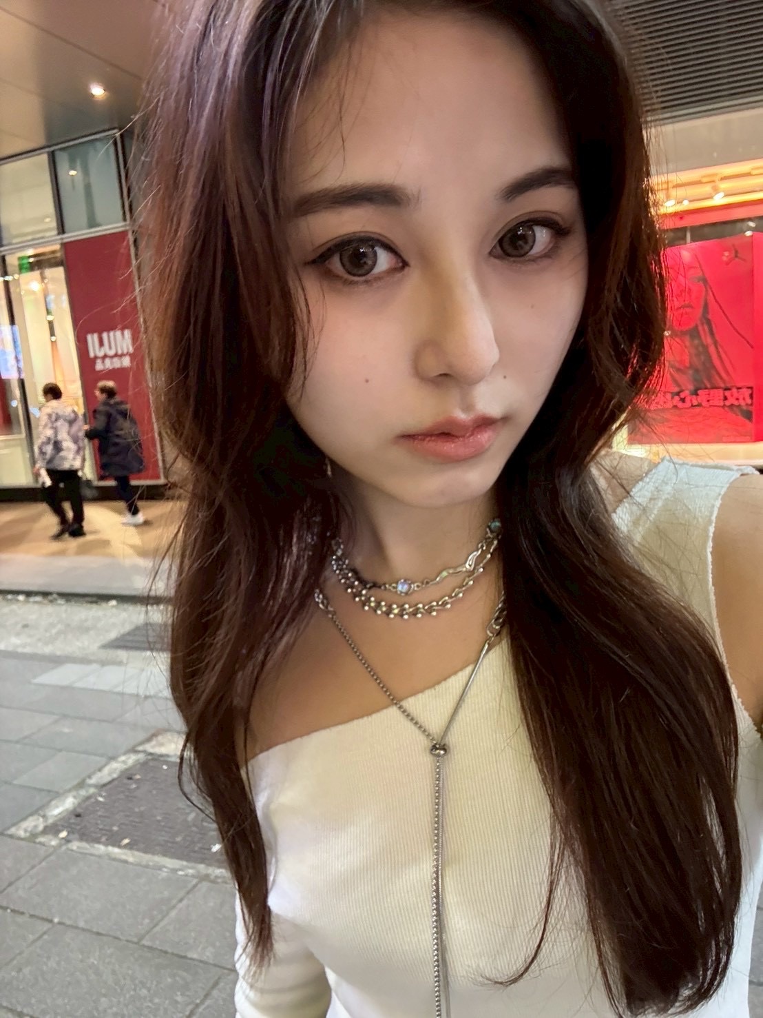 【幻夢鱗片】 融銀感月光石拼接頸鍊 / 仙氣十足流動線條鎖骨鍊