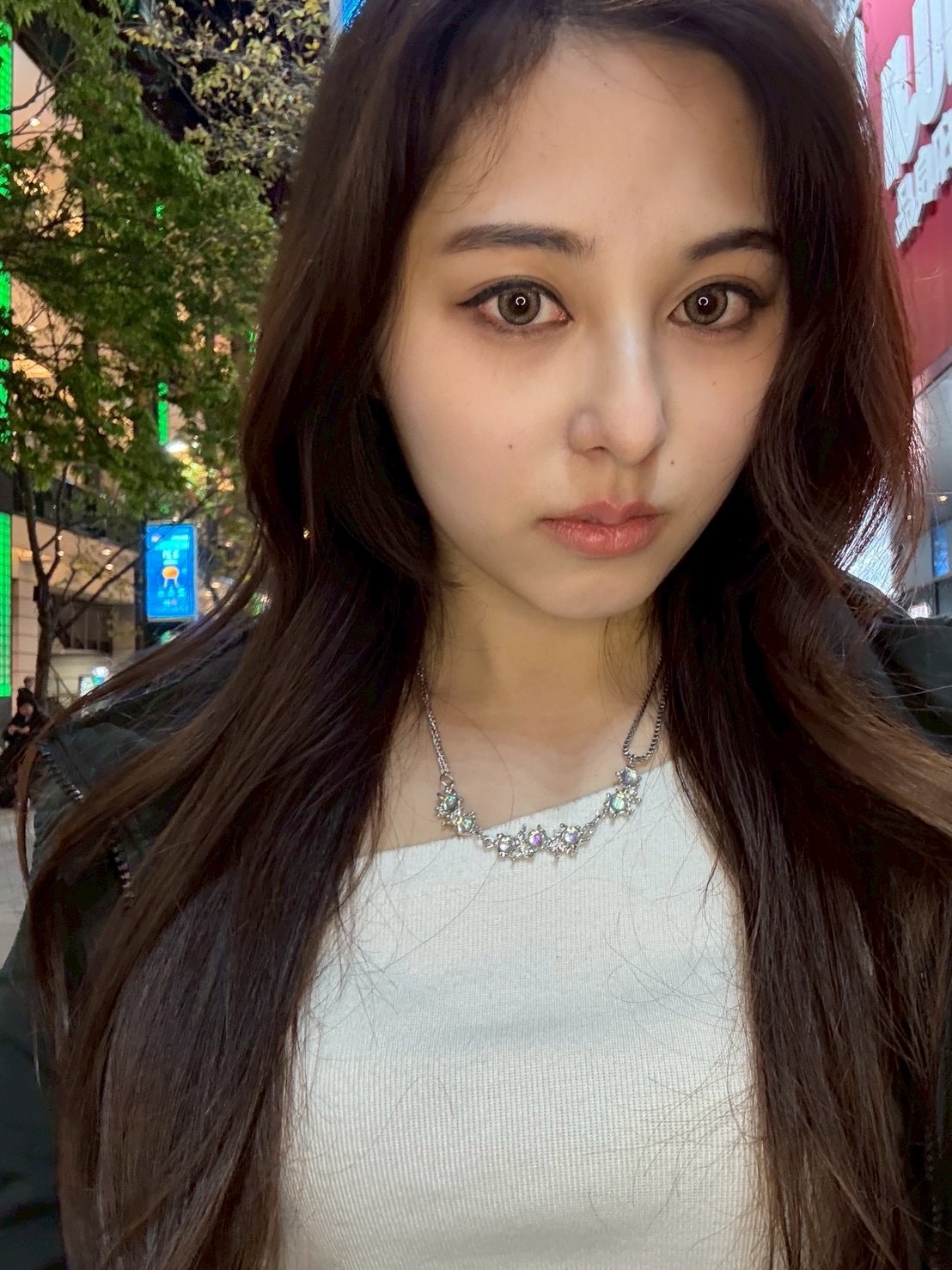 【極光星團】 重工感七彩月光石拼接頸鍊 / 鈦鋼液態感不規則項鍊