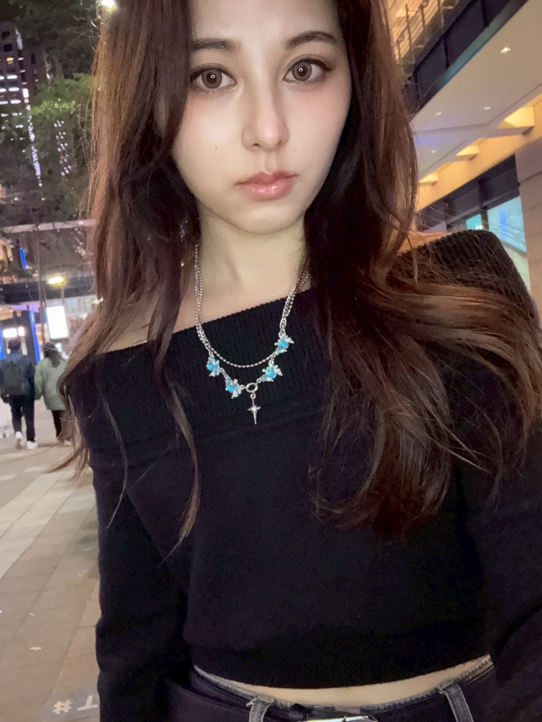 【人魚之淚】雙層藍綠月光石項鍊 / 碎銀不規則星芒鎖骨鍊