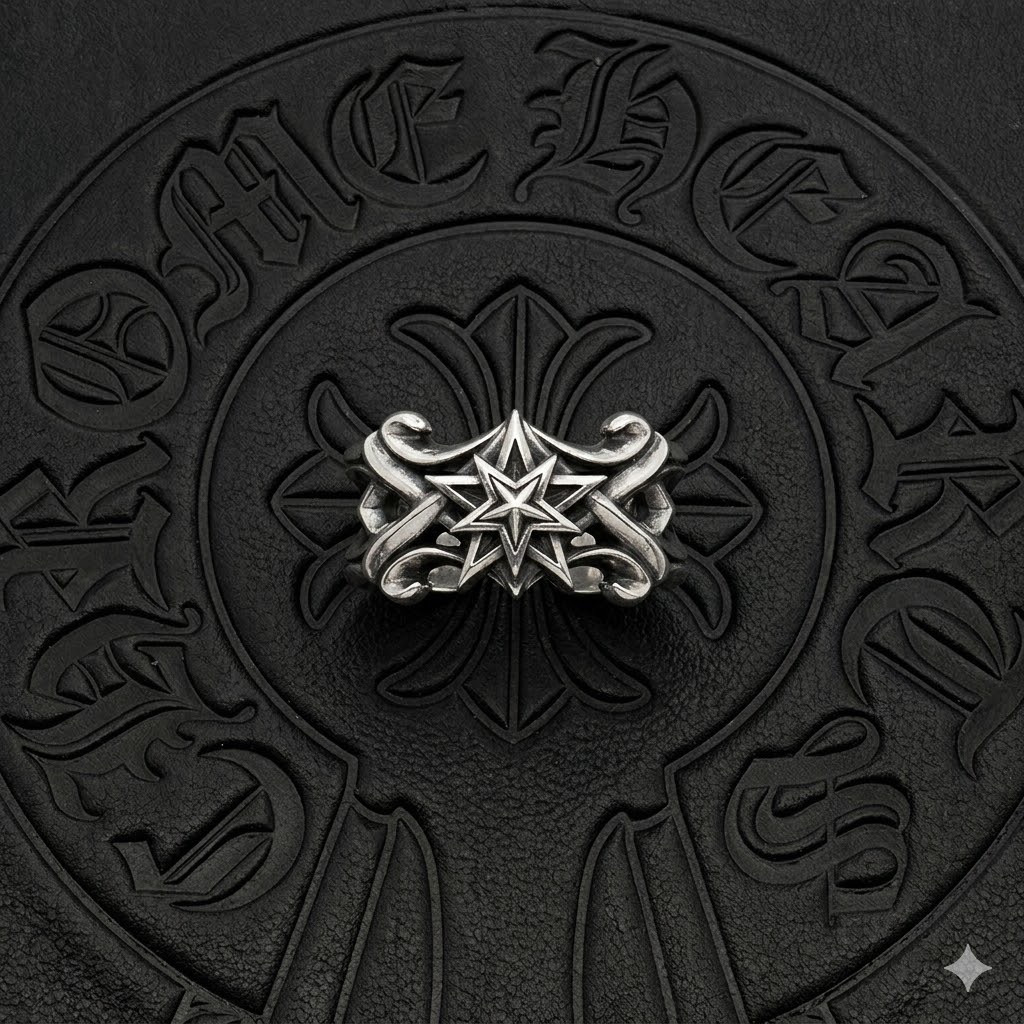 經典美學 經典復刻 · 六芒星十字藤蔓銀戒