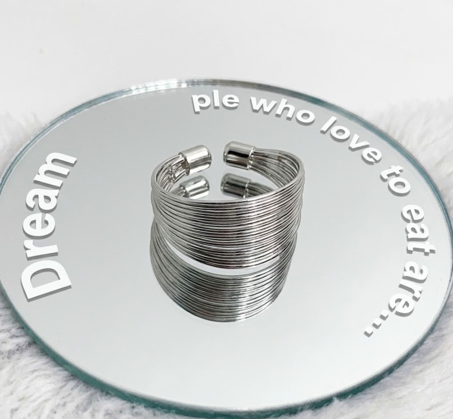 拾光旋律 · 多層次細絲編織開口戒指韓系解構主義 · 金屬流線層疊層次戒指