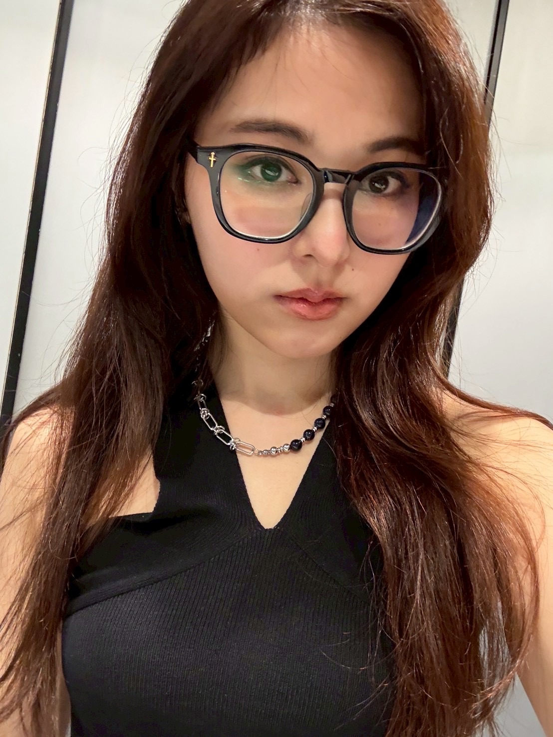 闇夜序曲 · 星砂礦石拼接迴紋金屬項鍊