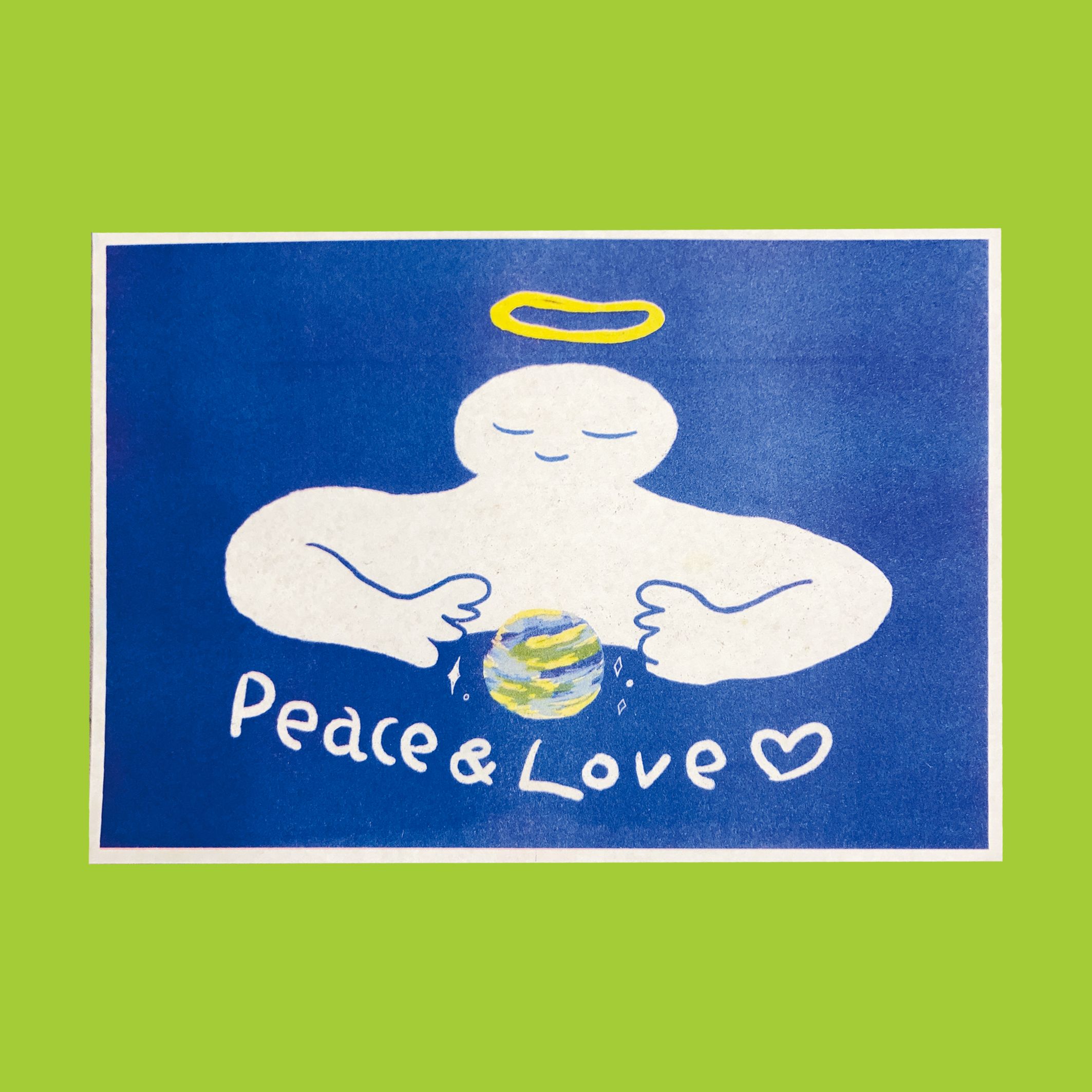 Peace ＆ Love 孔版印刷海報