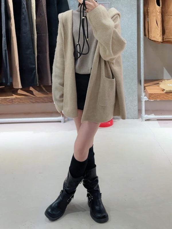 慵懶不透風保暖寬鬆毛衣外套（軟糯厚實）