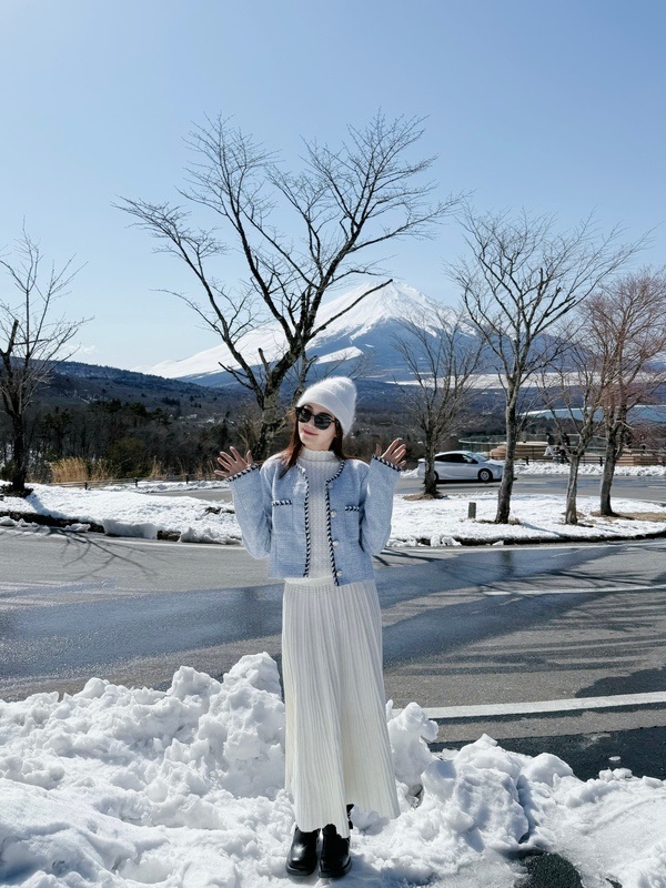 厚磅針織不貼腿但很顯瘦的保暖長裙