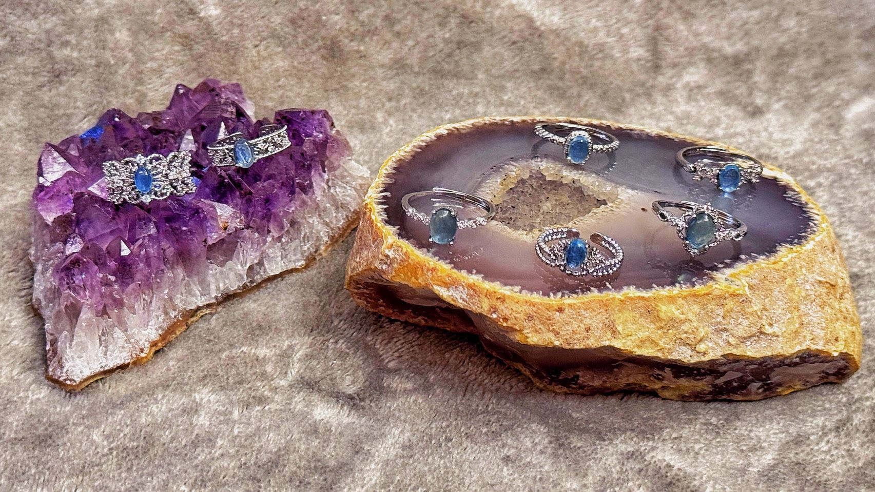 海藍寶 戒指 水晶戒指 活口戒