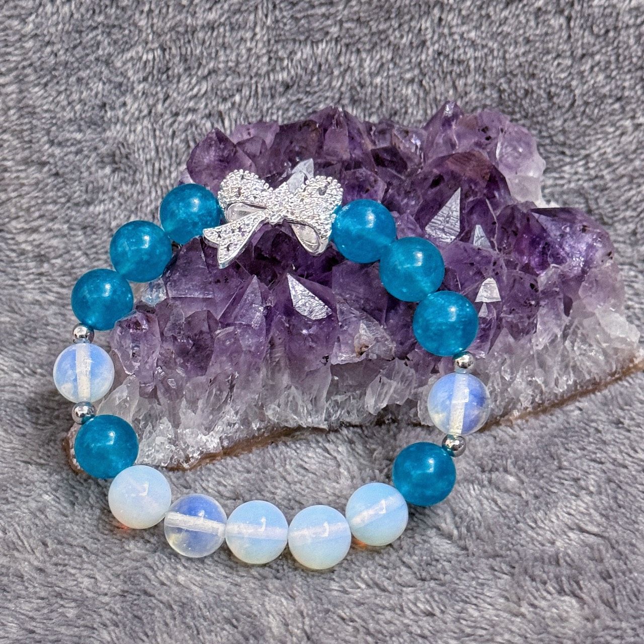 天河之福 天河石 水晶 水晶手串 手鍊 蛋白石