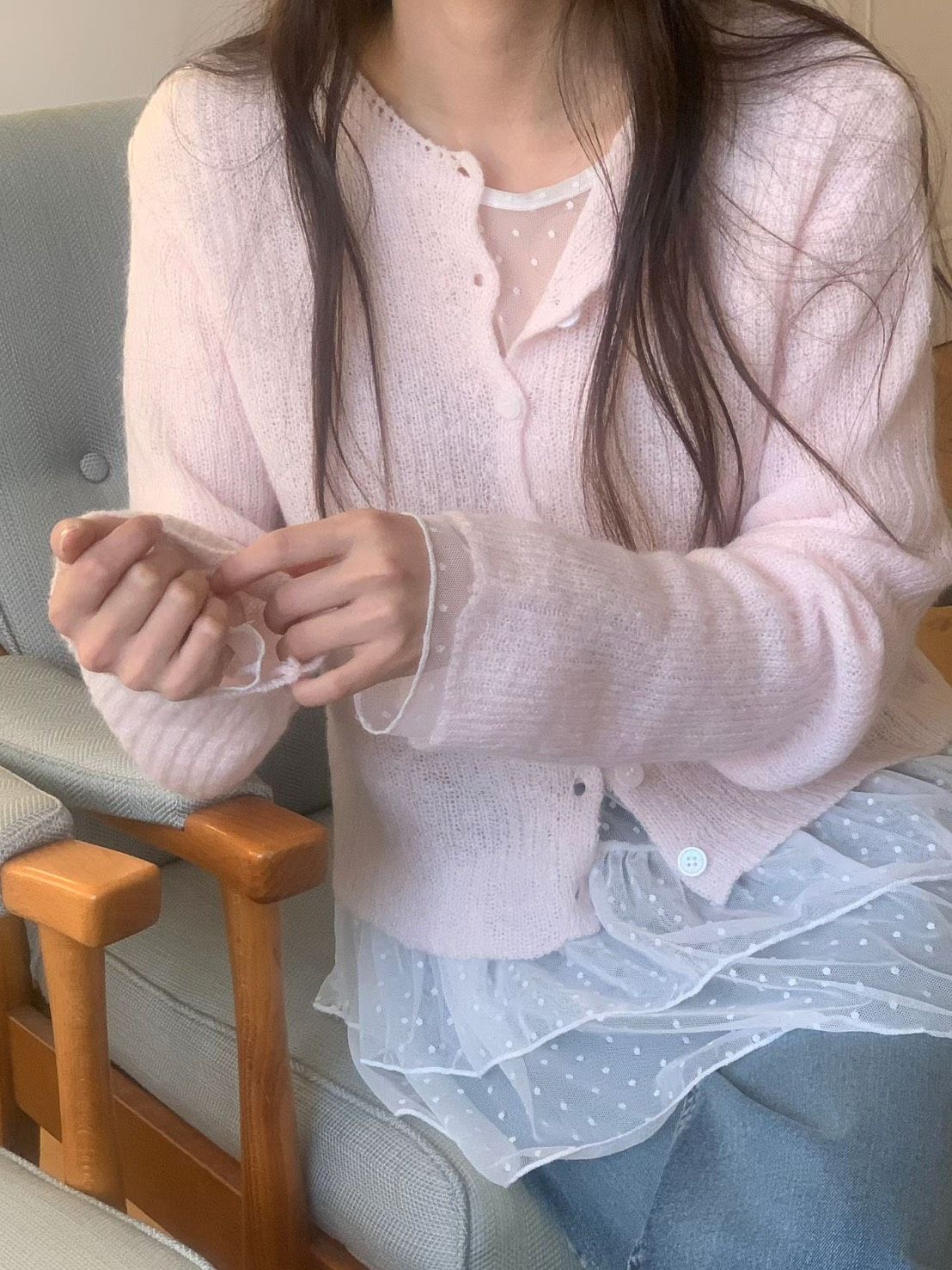 唯美韓系短版針織小外套