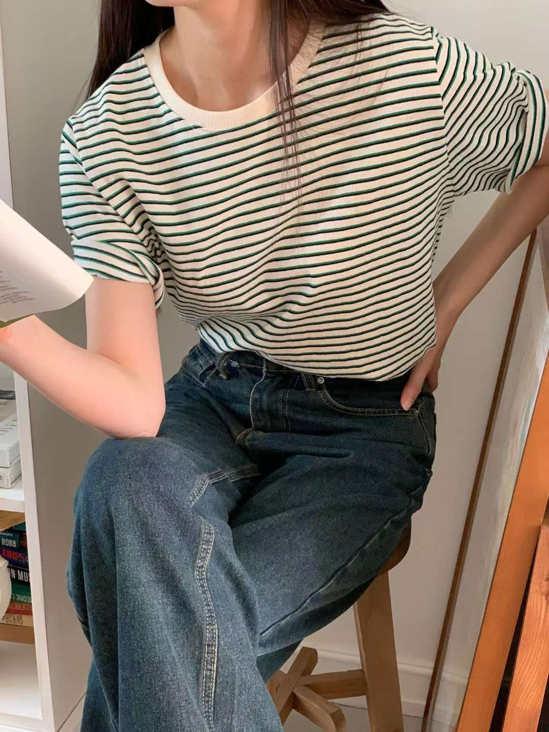 韓妞最愛橫條短T