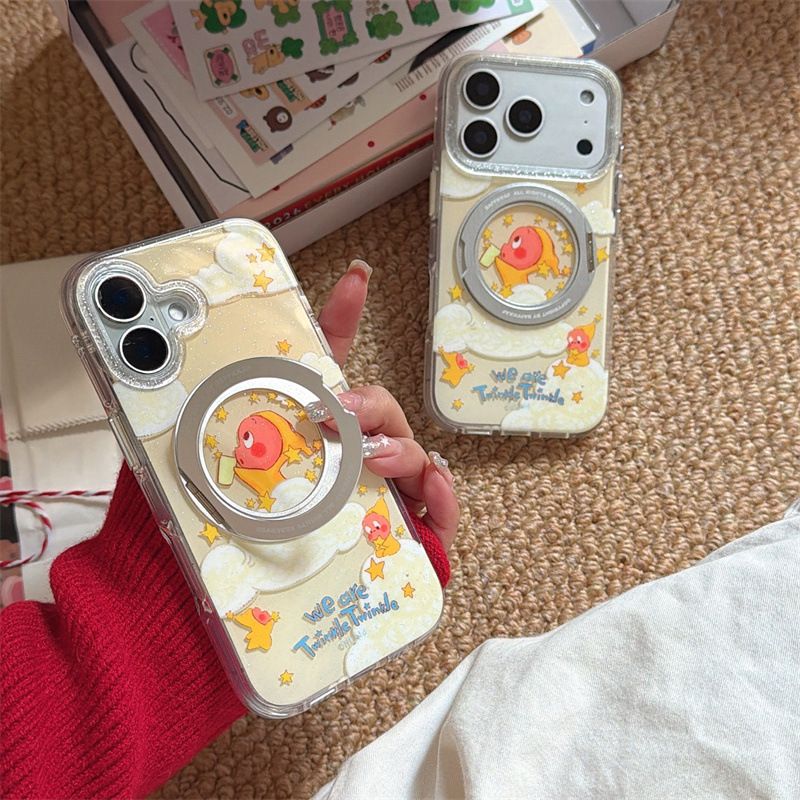 11 p.m.| 可愛天空星星人 360度支架 iPhone手機殼（15-17）