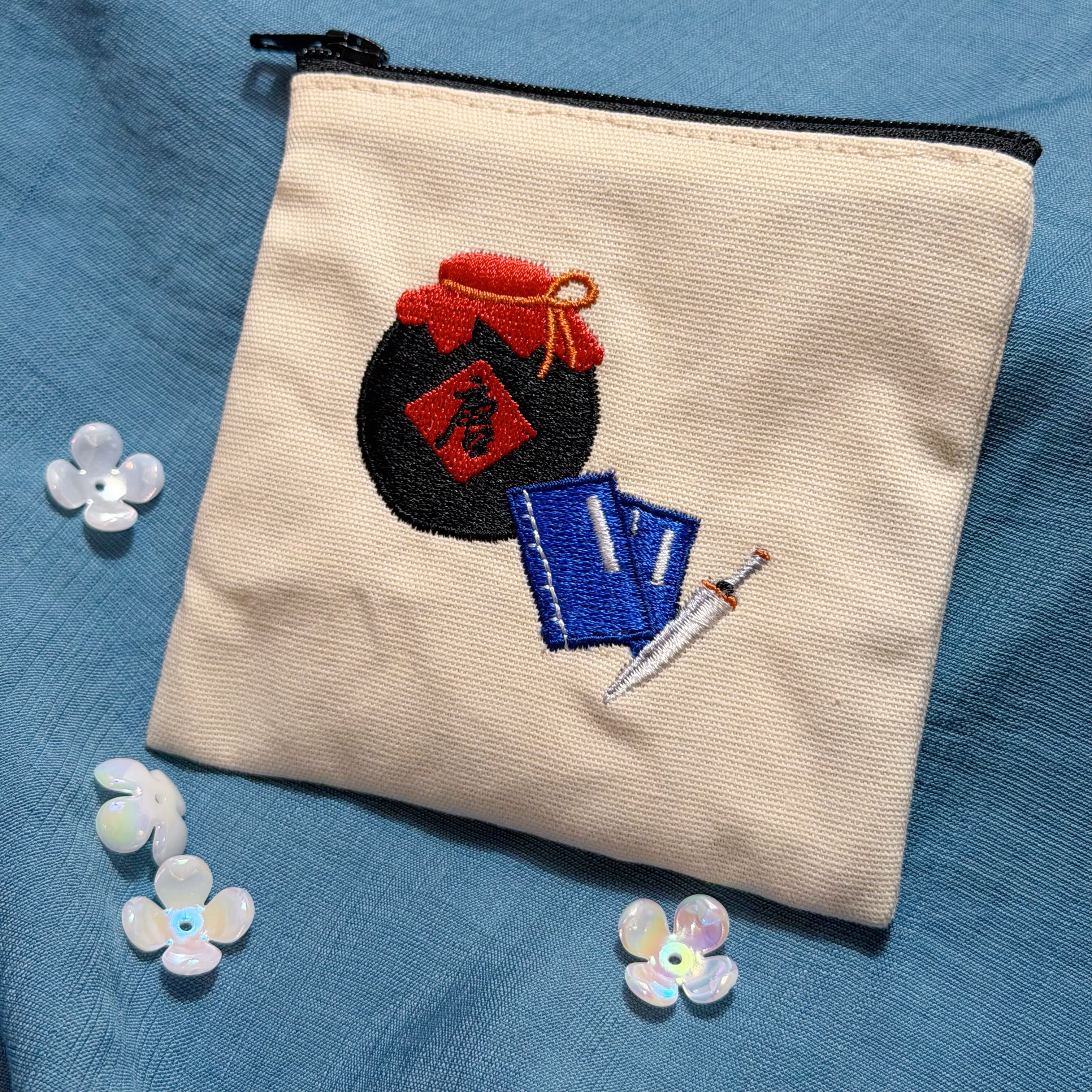 唐門意象刺繡零錢包