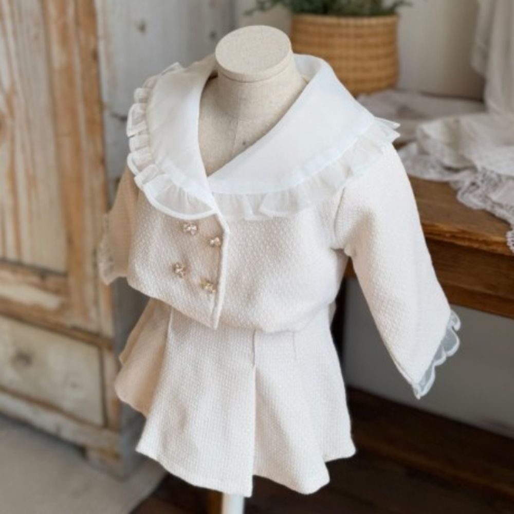 韓國童裝｜Marron氣質兩件套  📏 尺寸 M（4~5y） 90-100cm