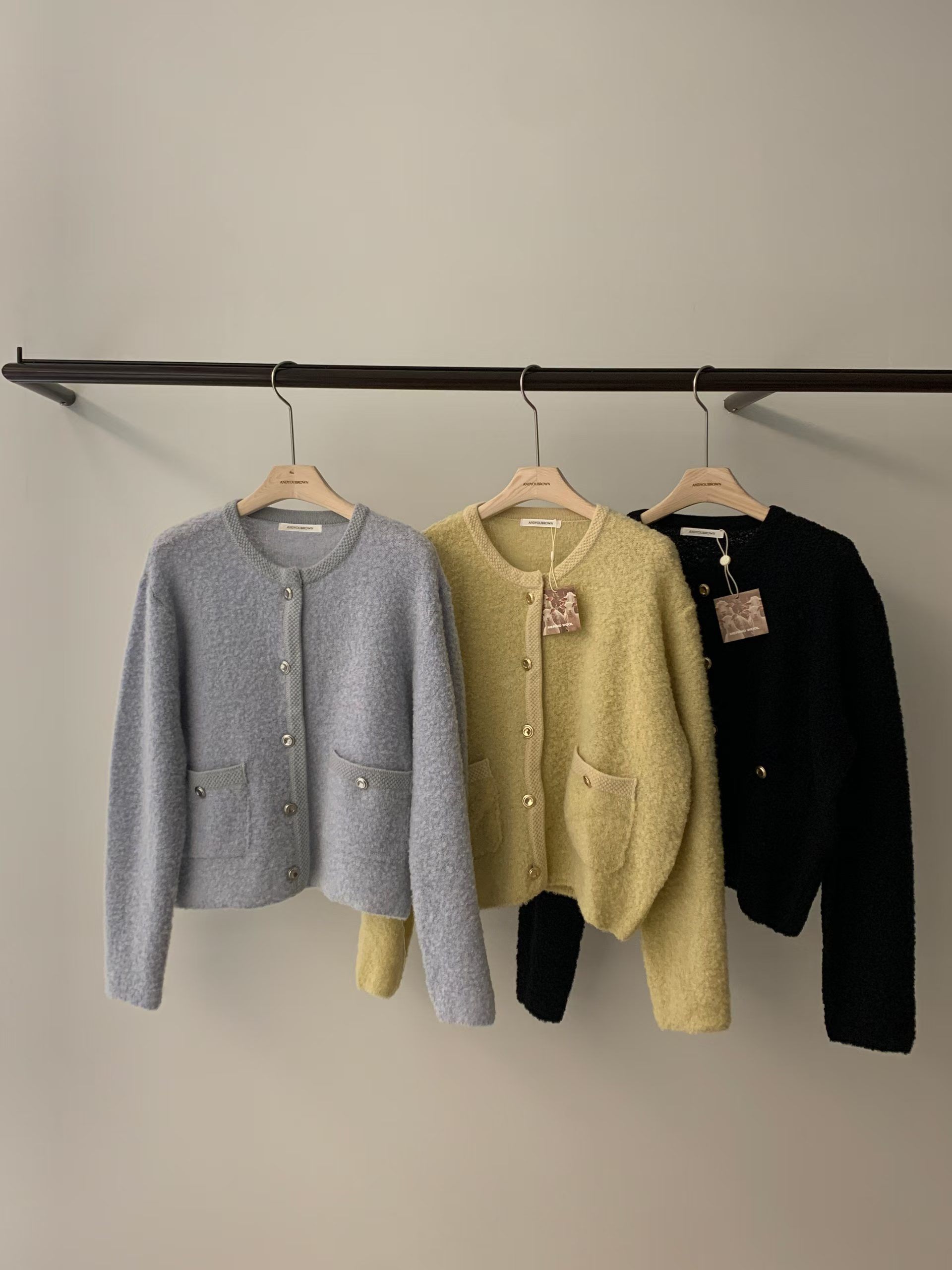 預購｜𝑩𝑹𝑷 小香風捲捲毛感圓領外套