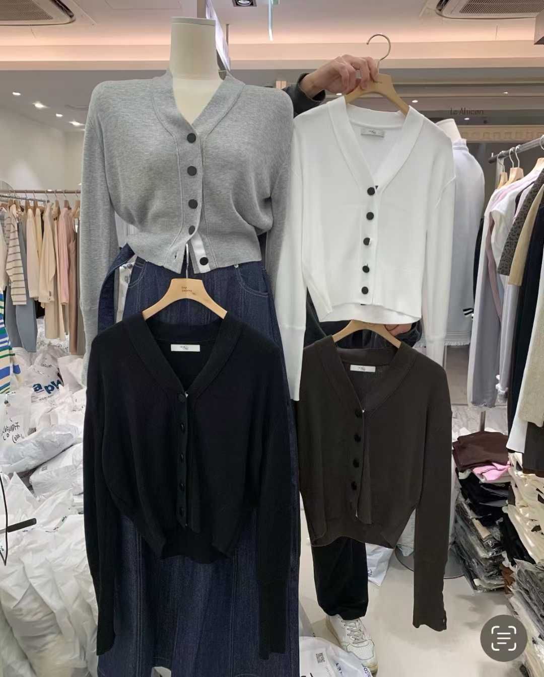 預購｜𝑩𝑹𝑷 短版排釦細針織上衣