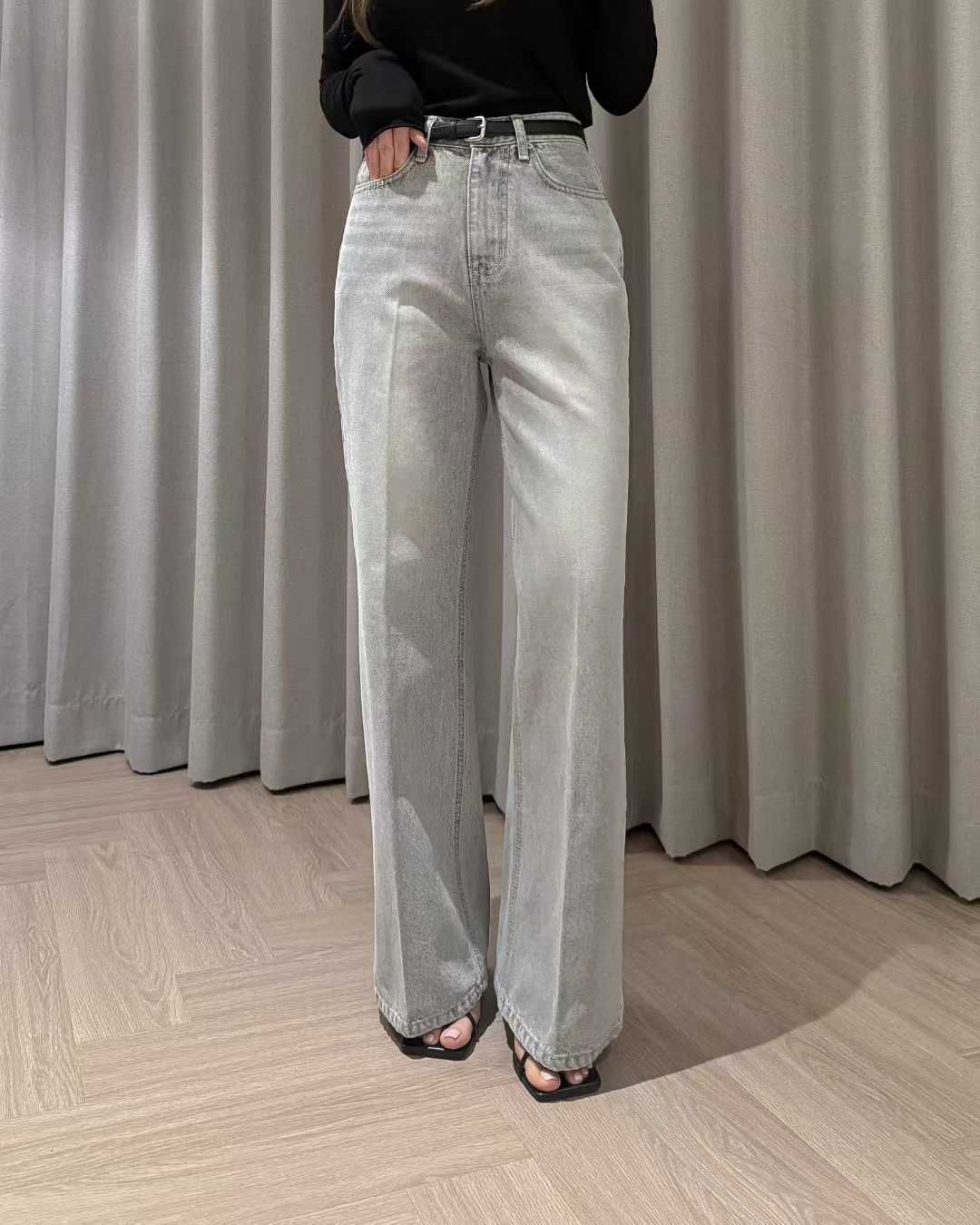 預購｜𝑩𝑹𝑷 灰色渲染直筒牛仔褲