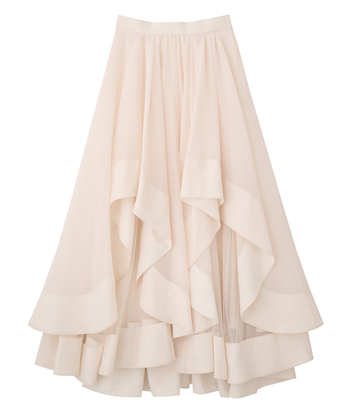 cocodeal波浪下擺歐根紗傘裙