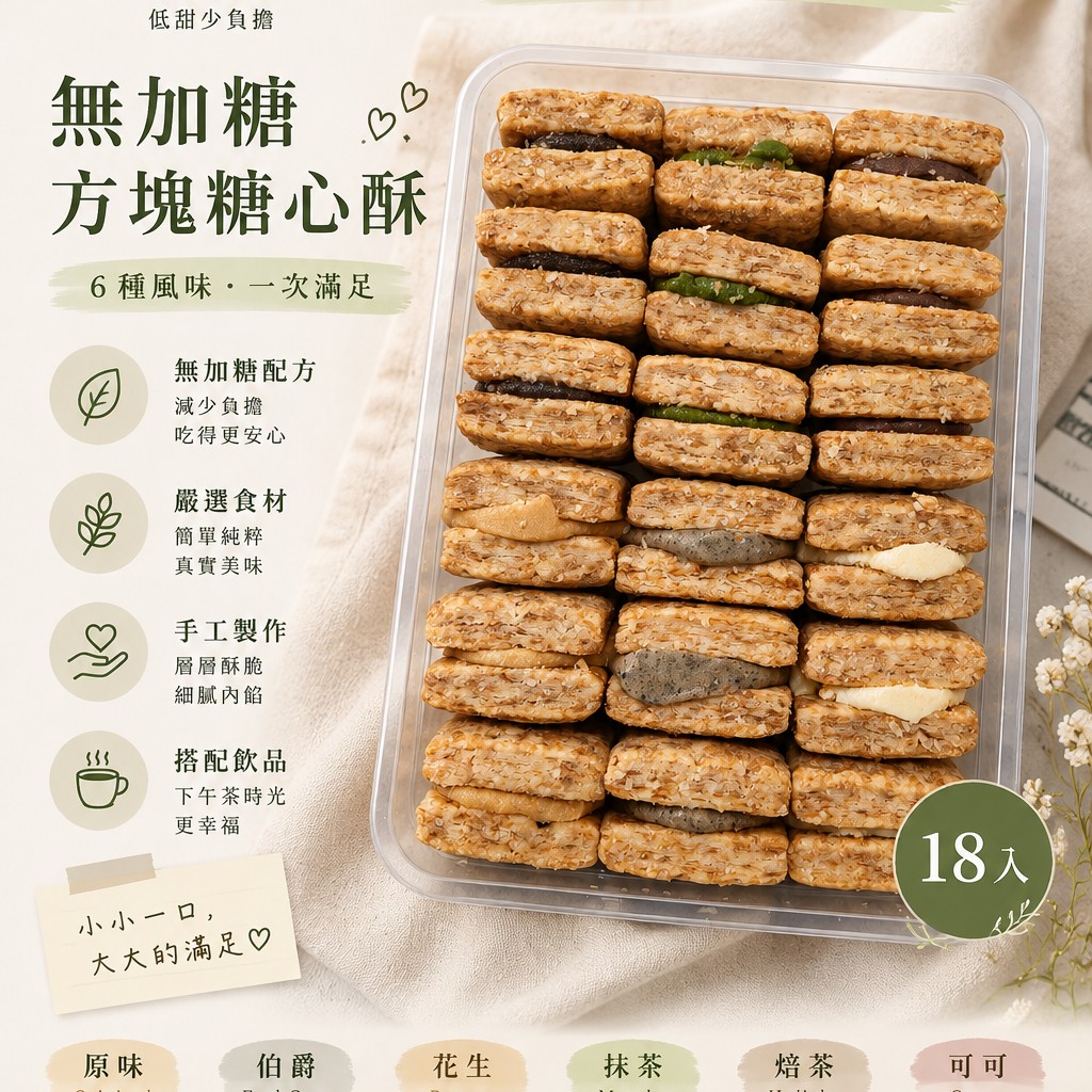 無加糖綜合糖心酥/牛軋餅
