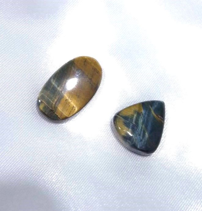 虎眼石 出清 戒面 裸石 包邊 鑲嵌 水晶 礦石 編織 纏繞
