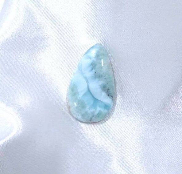 拉利瑪 海紋石 Larimar 戒面 裸石 包邊 鑲嵌 水晶 礦石