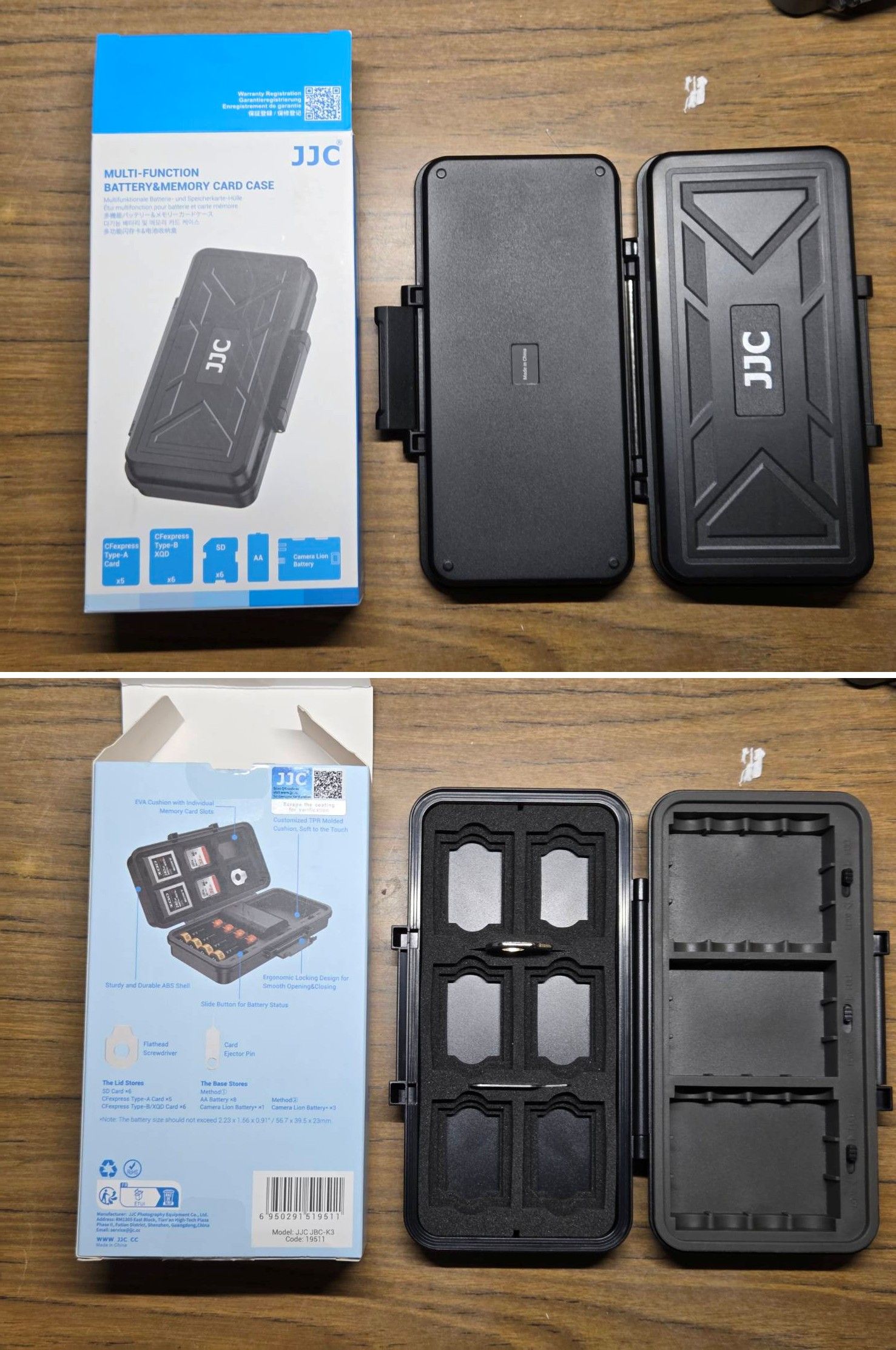 JJC 電池、記憶卡收納盒