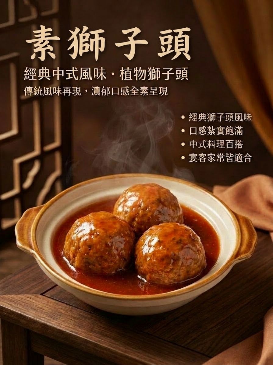 🏆經典古早味獅子頭｜家常必備神菜