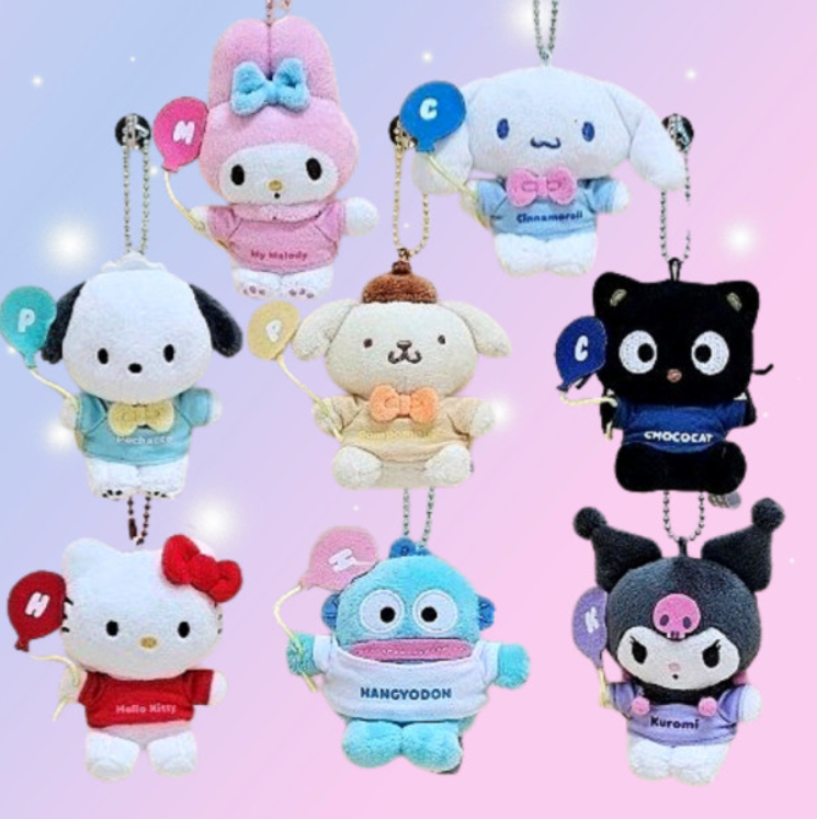 韓國三麗鷗 美樂蒂 酷洛米 大耳狗 凱蒂貓Hello Kitty 布丁狗 巧克貓 帕恰狗 字母氣球 娃娃吊飾 珠鍊/扣環
