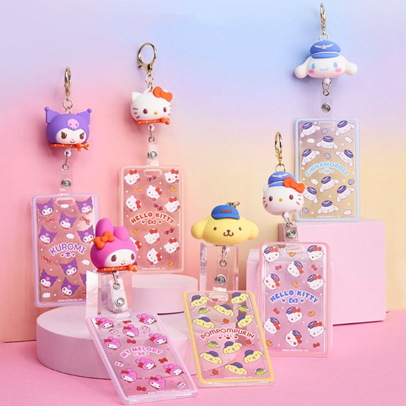 韓國三麗鷗x濟州航空 美樂蒂 酷洛米 大耳狗 布丁狗 凱蒂貓Hello Kitty 伸縮滑蓋證件套 悠遊卡套