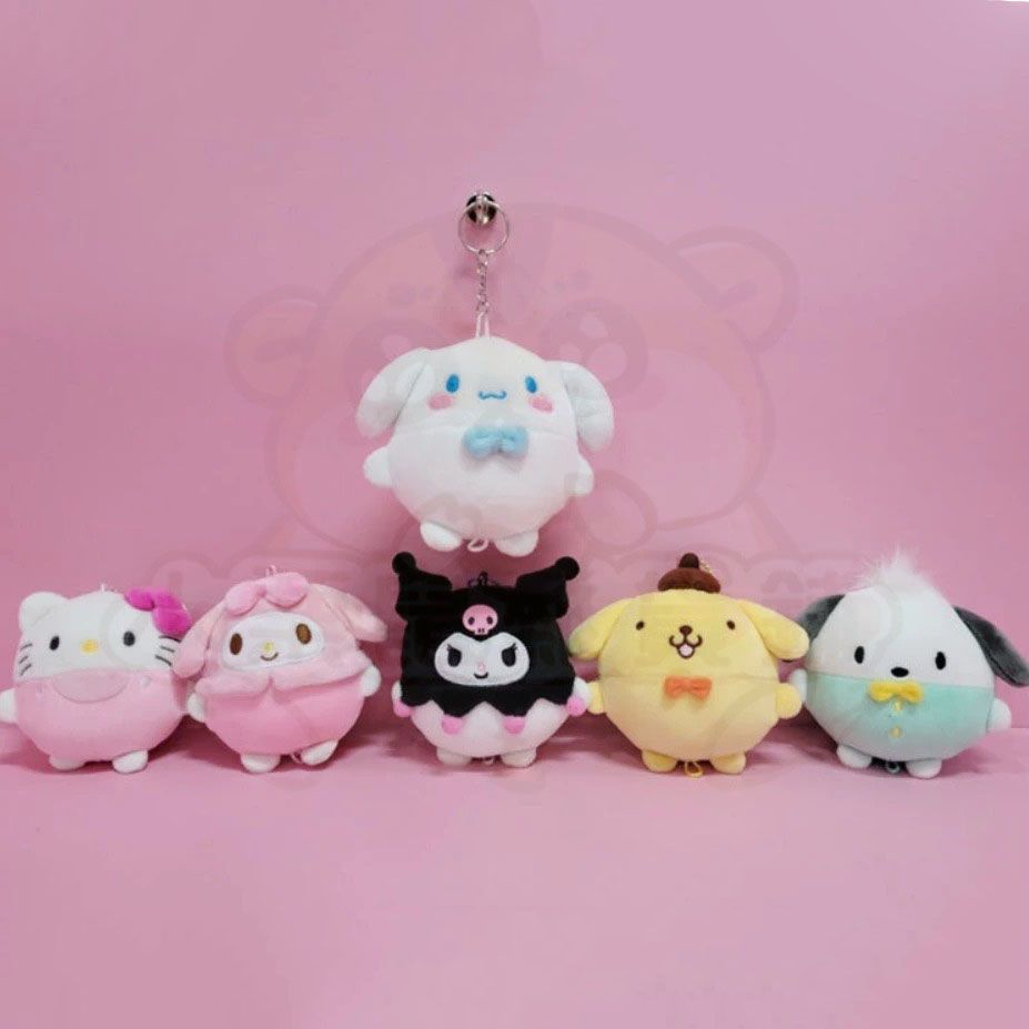 韓國三麗鷗 美樂蒂 酷洛米 大耳狗 凱蒂貓Hello Kitty 帕恰狗 布丁狗 圓滾滾娃娃吊飾 鑰匙圈 10公分高