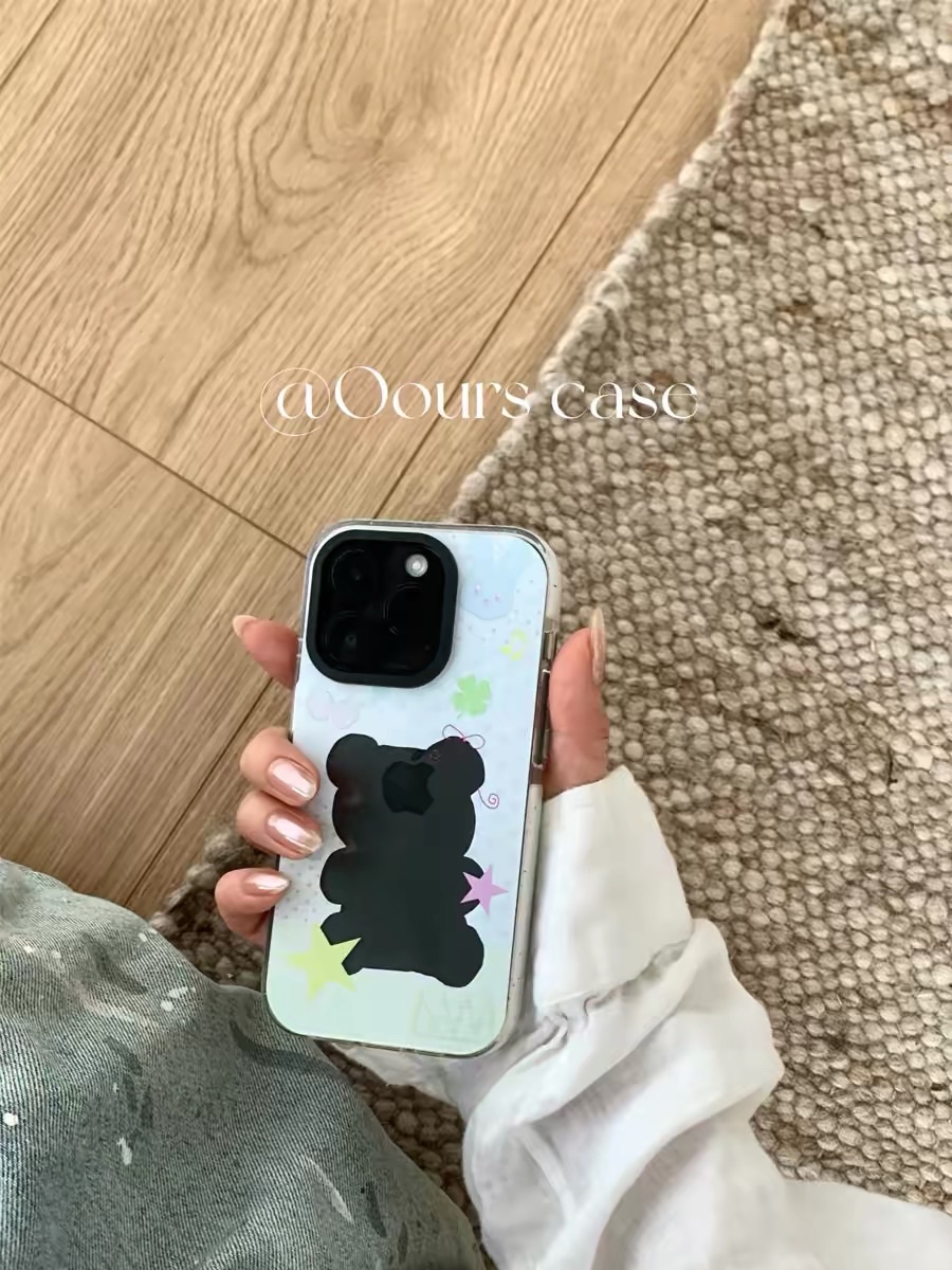 New🍀 透明小熊手機殼