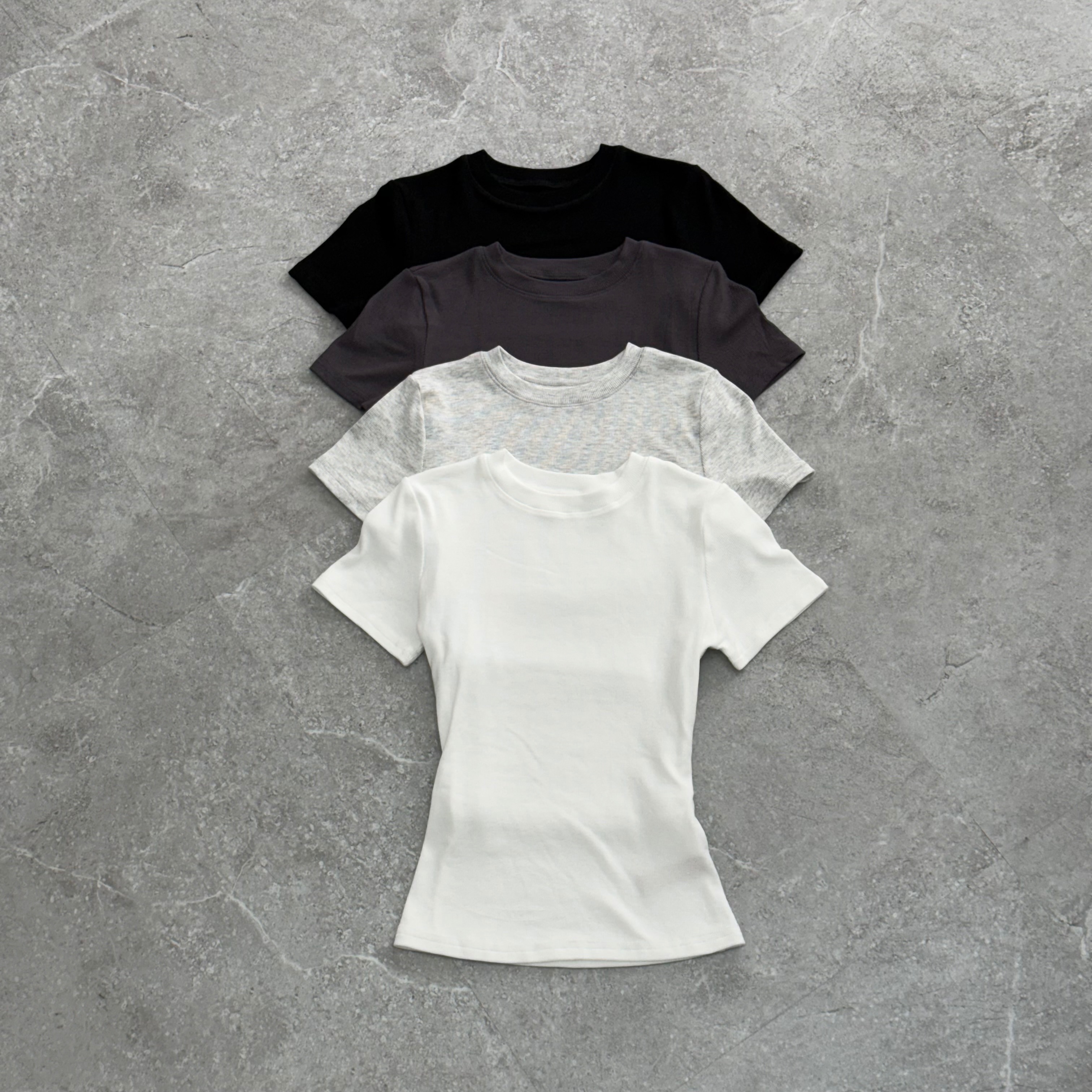 T01｜Everyday Curve歐美修身短Tee（4 colors）