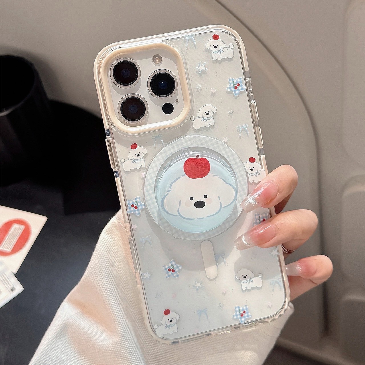韓系可愛蘋果小狗手機殼