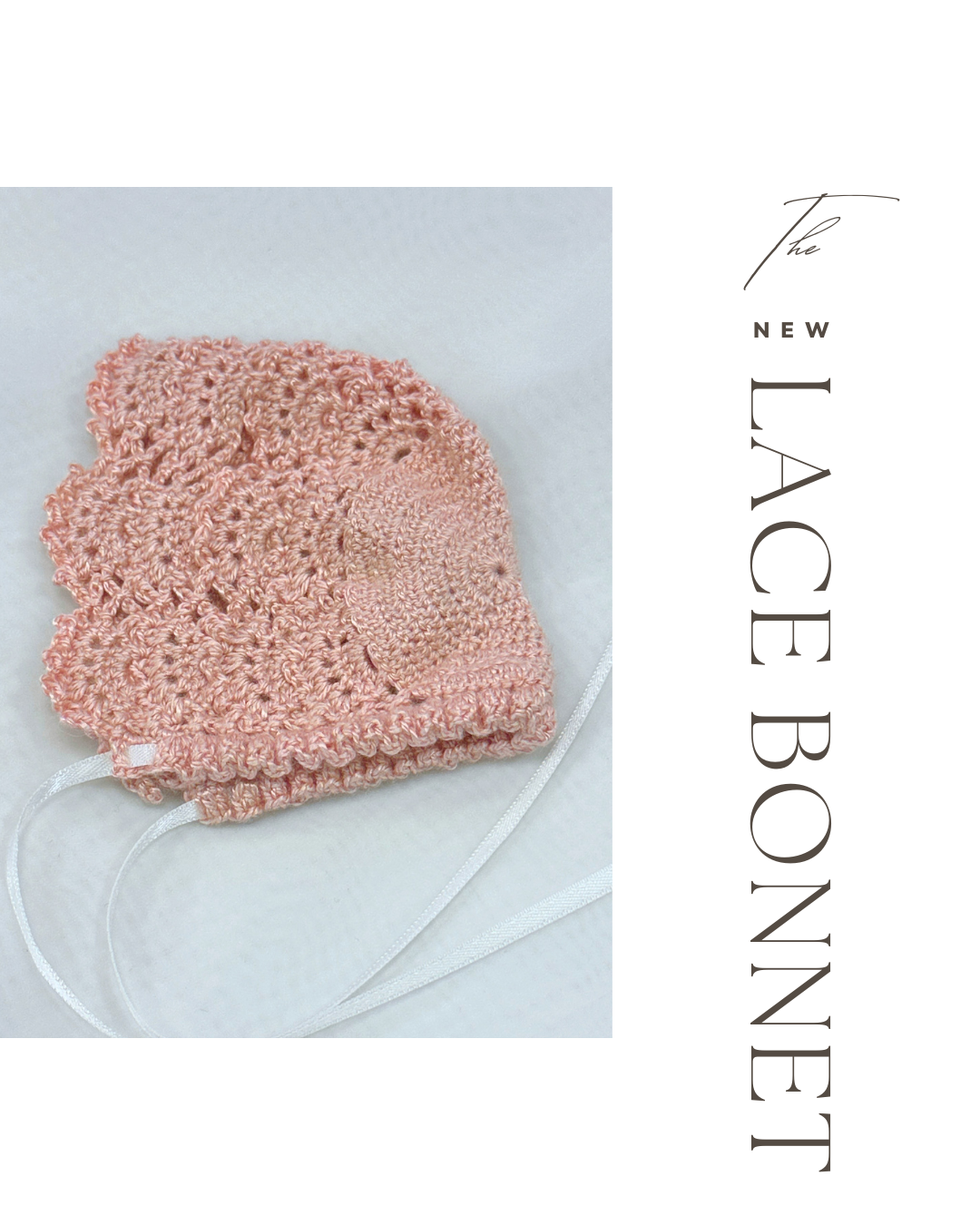 Tiny Doll Lace Bonnet｜微粉蕾絲帽